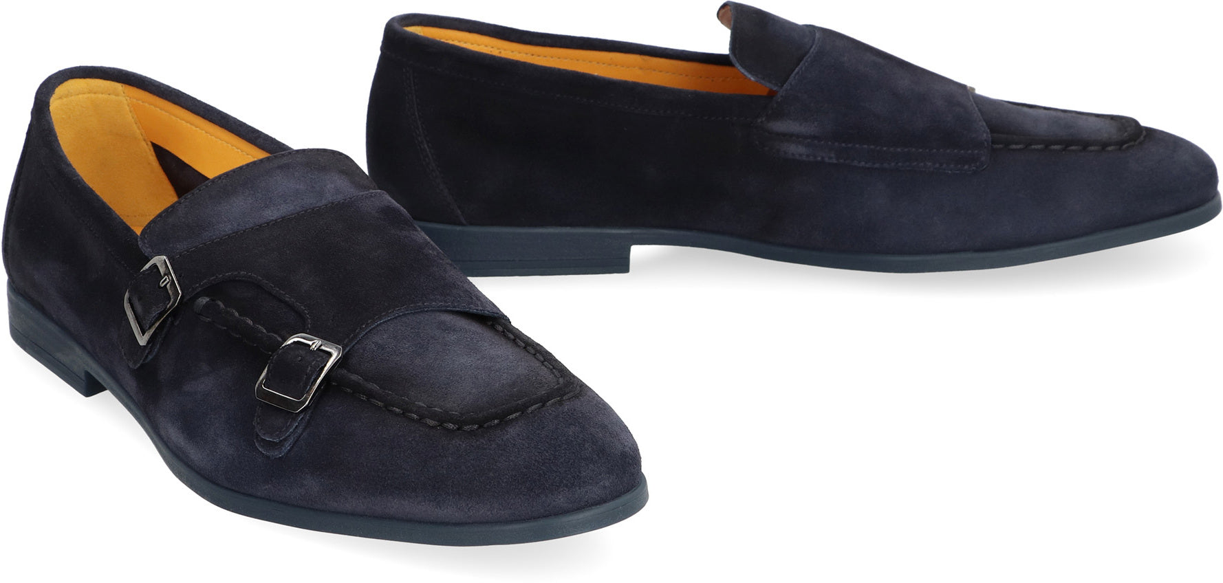 Duke suede monk-strap shoes