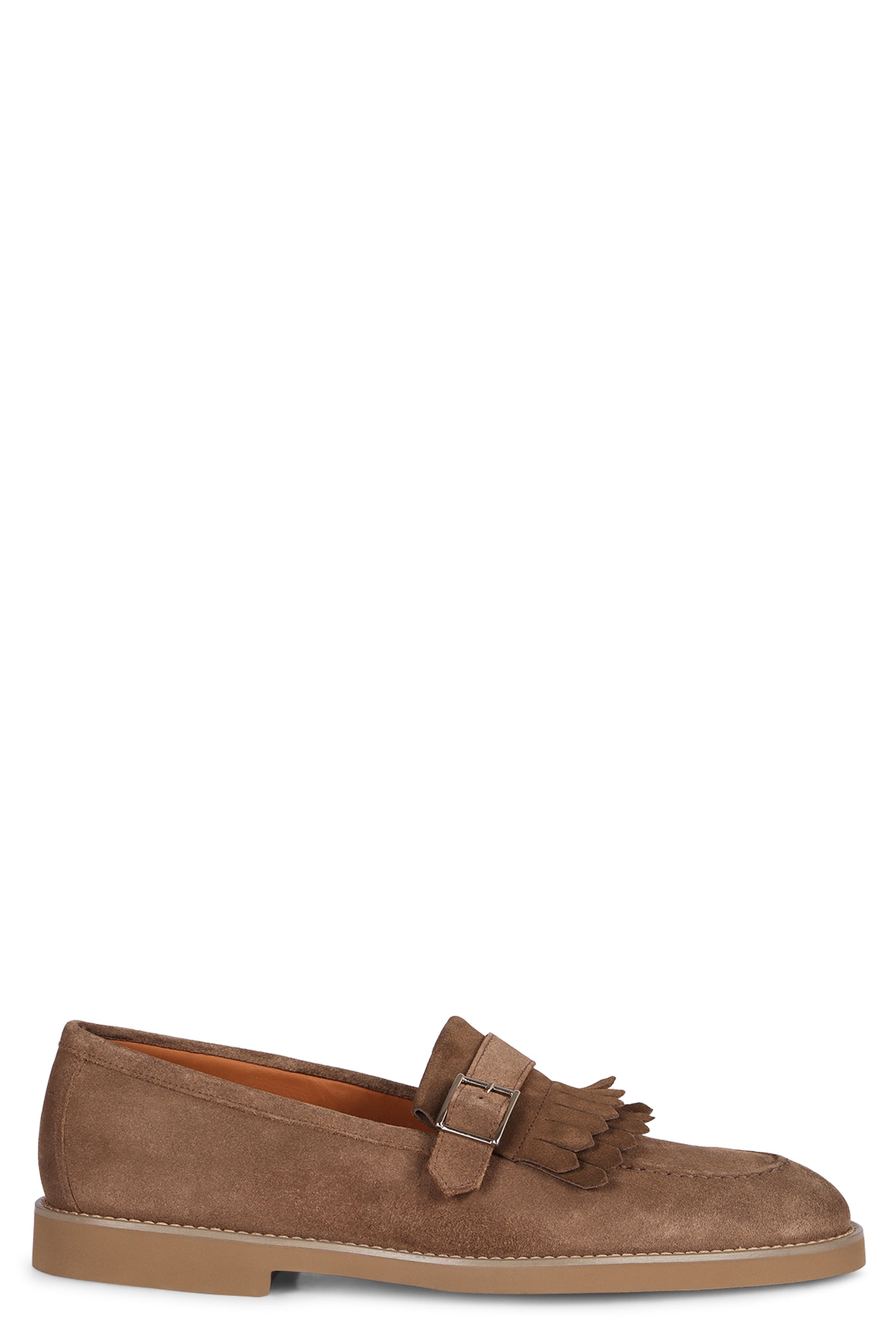 Suede monk-strap shoes