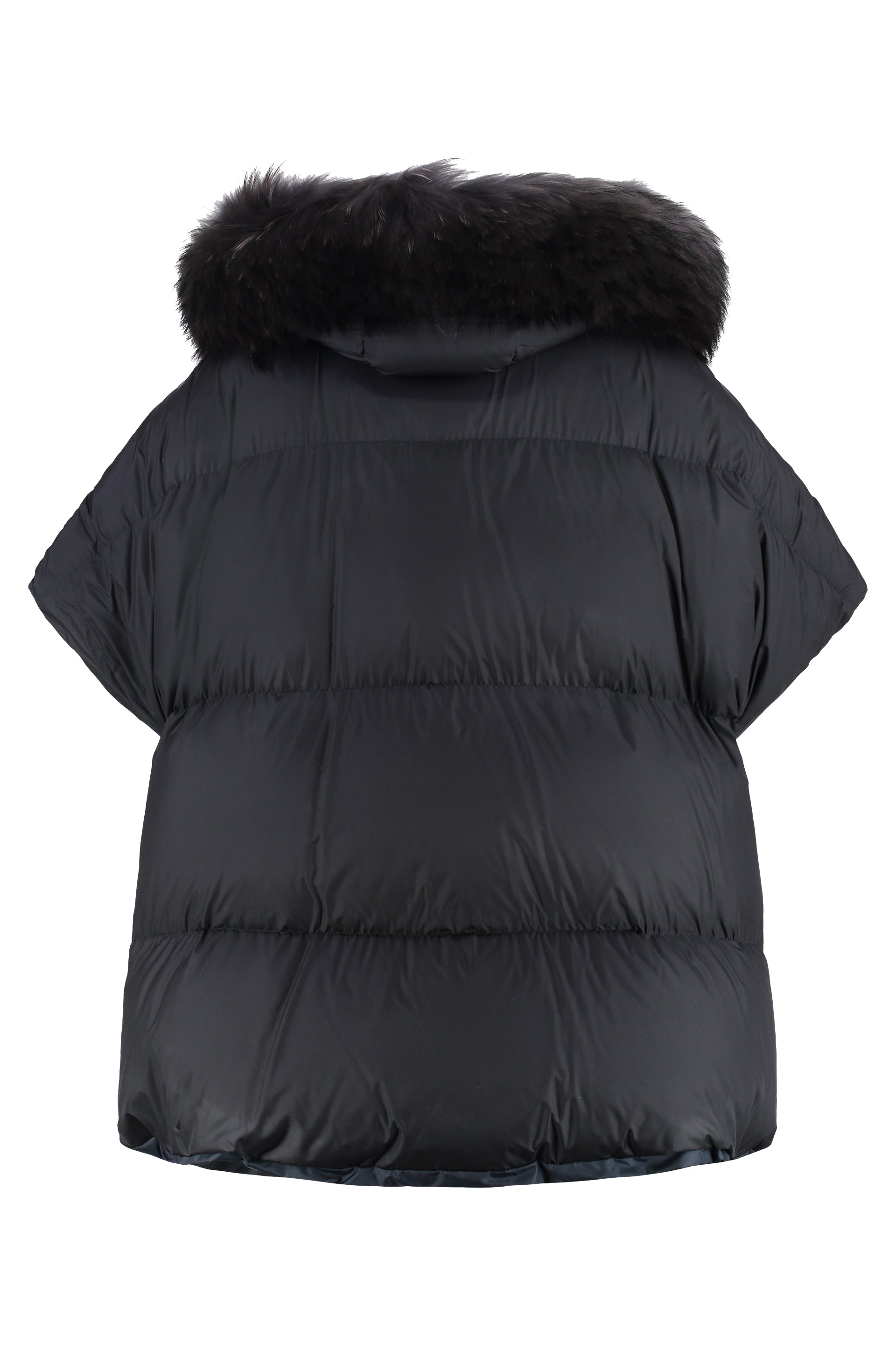 Elgine fur trimmed hood down jacket