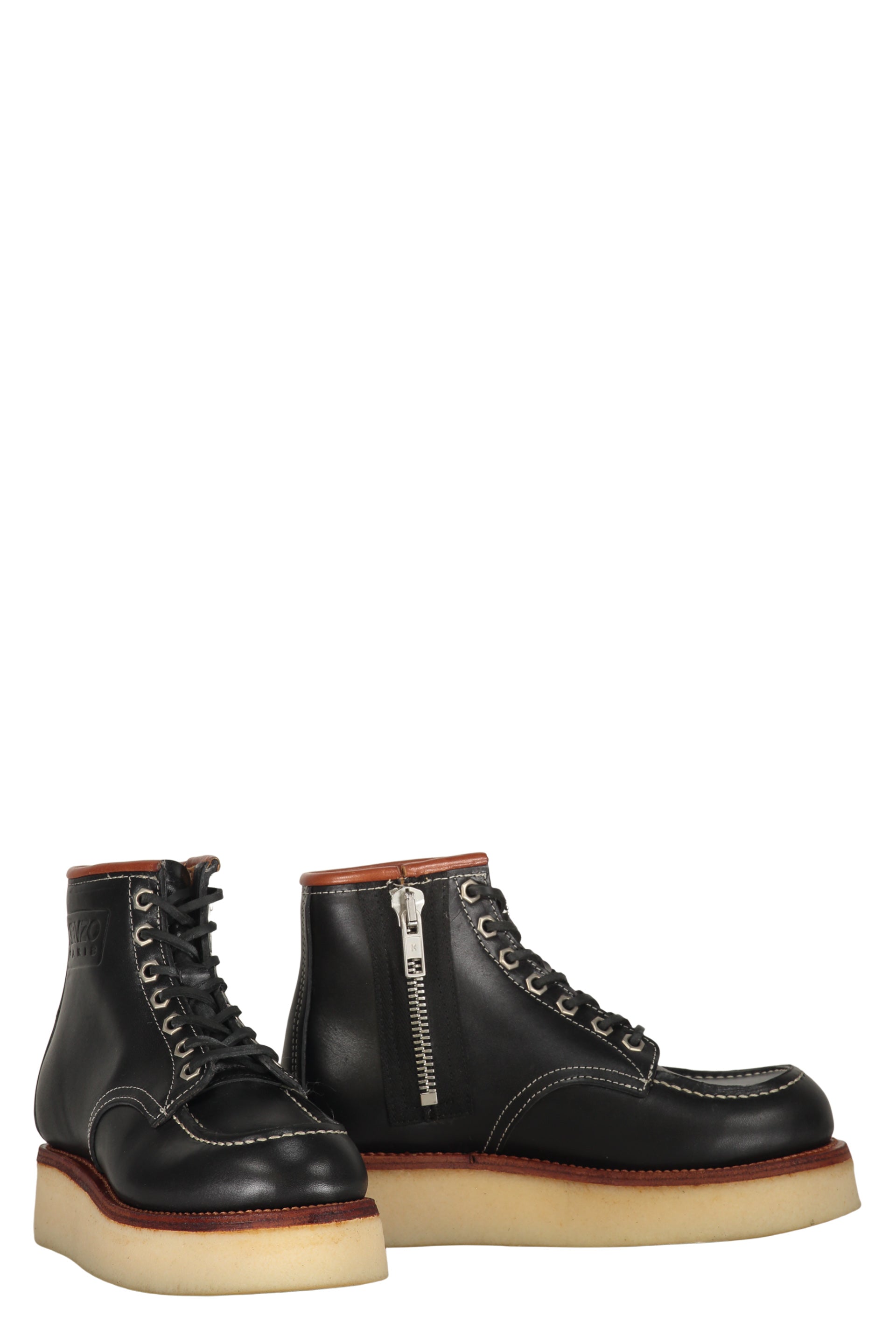 Leather ankle boots