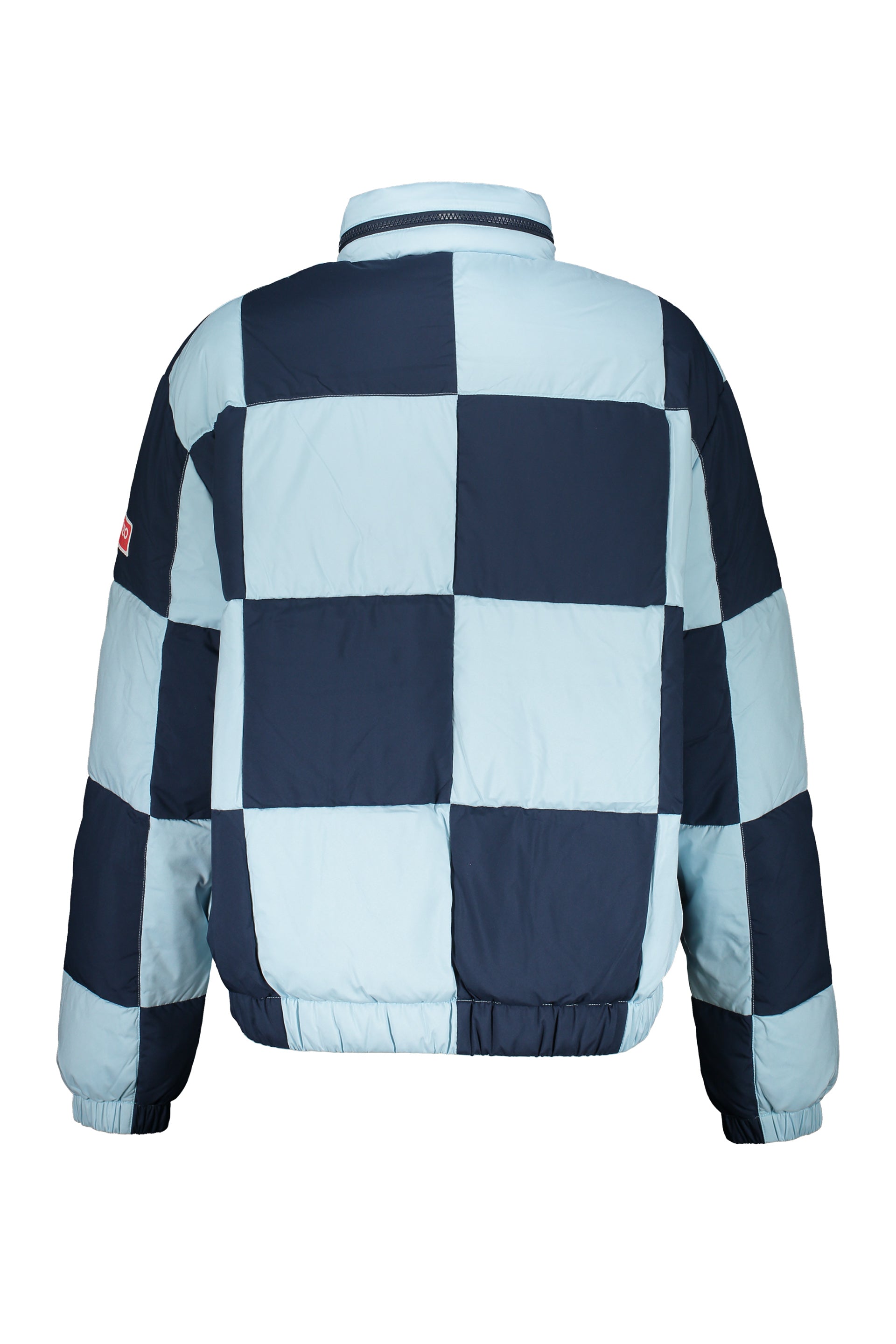 Zip and snap button fastening down jacket
