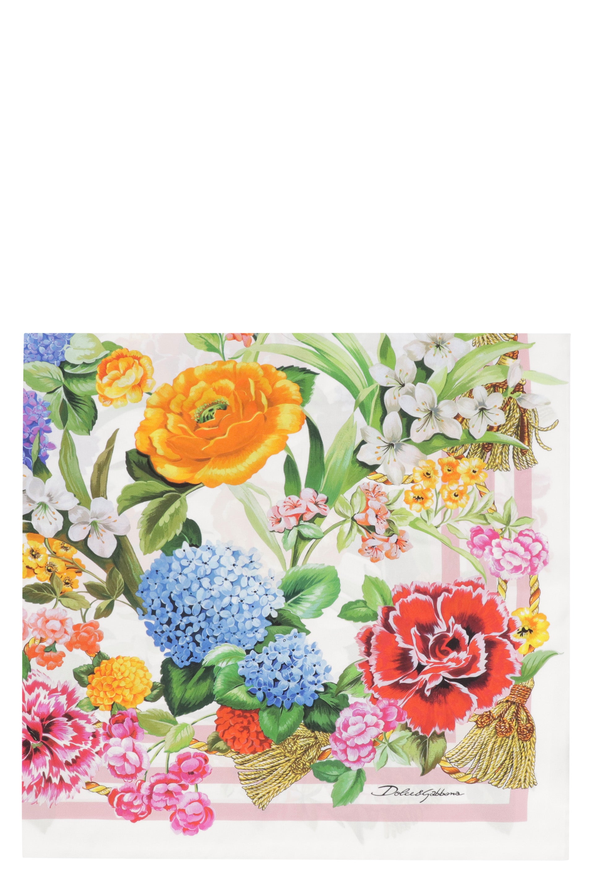Printed silk-twill shawl