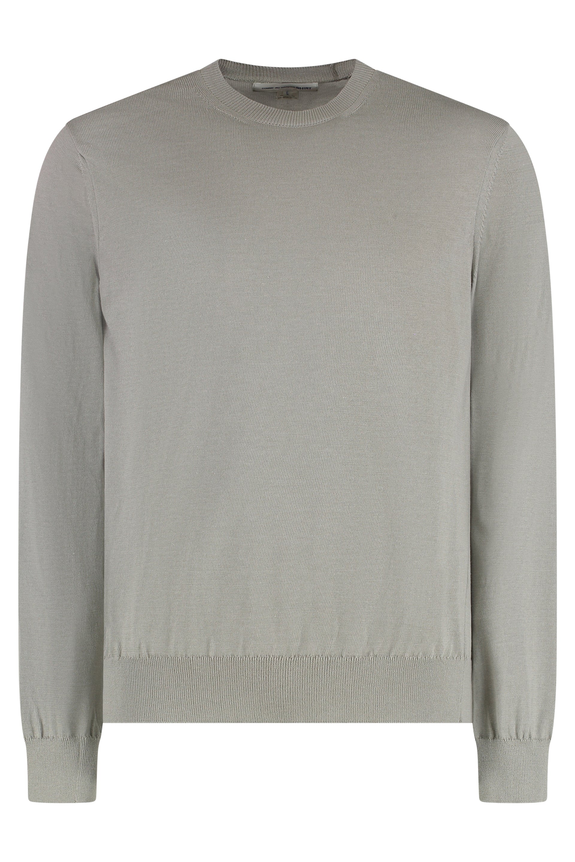 Cotton blend crew-neck sweater