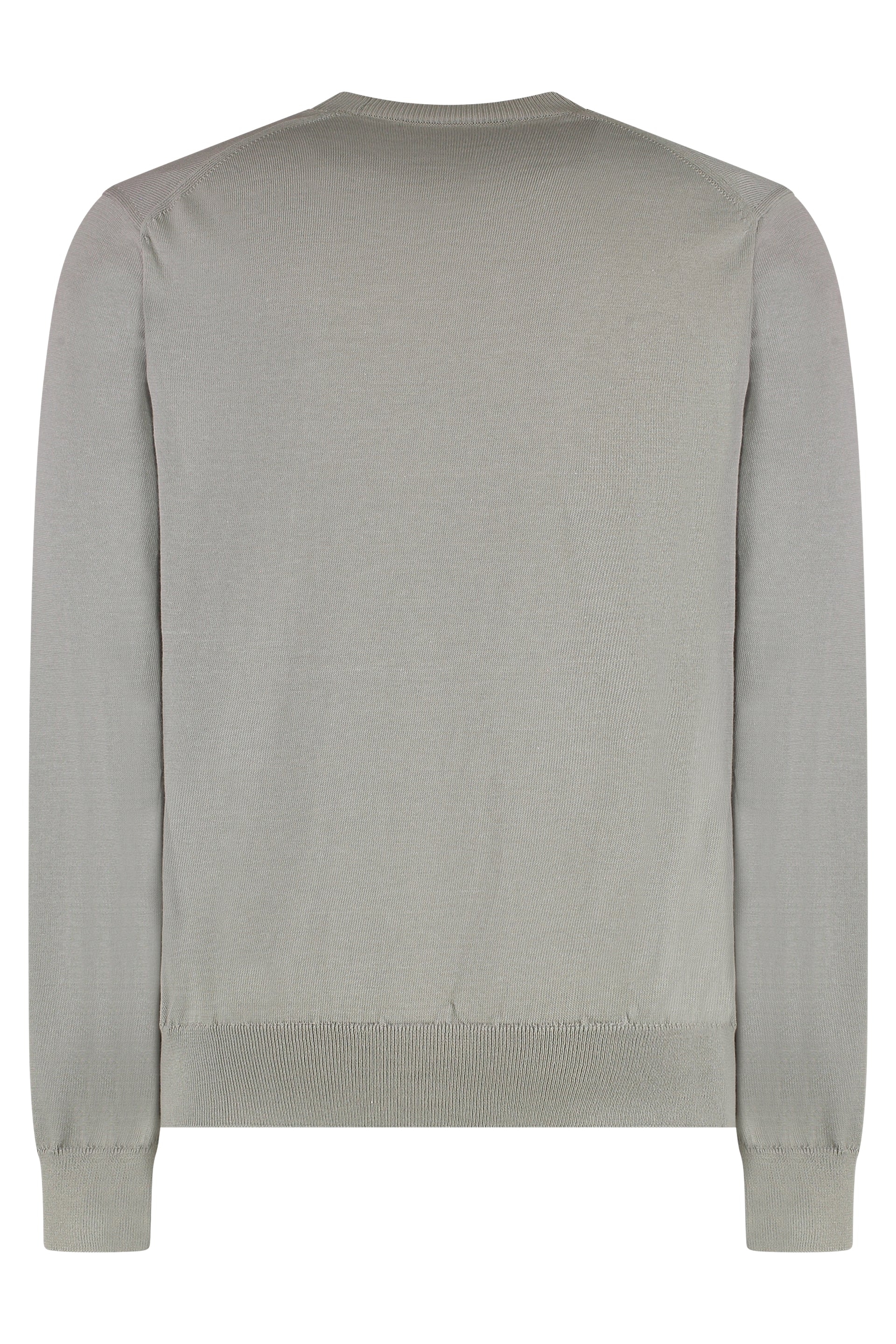 Cotton blend crew-neck sweater