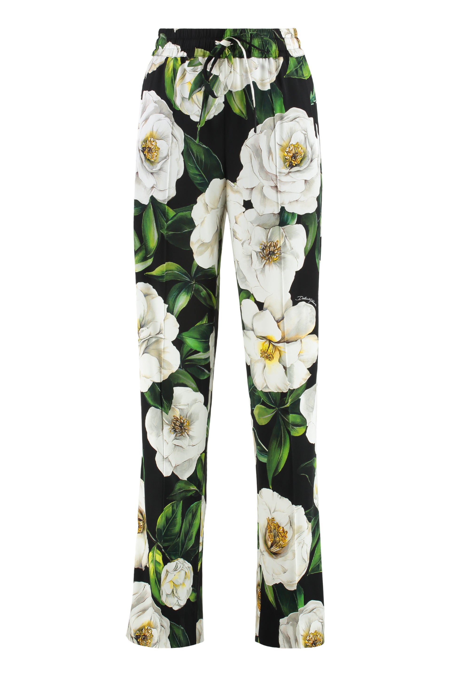 Printed silk pants