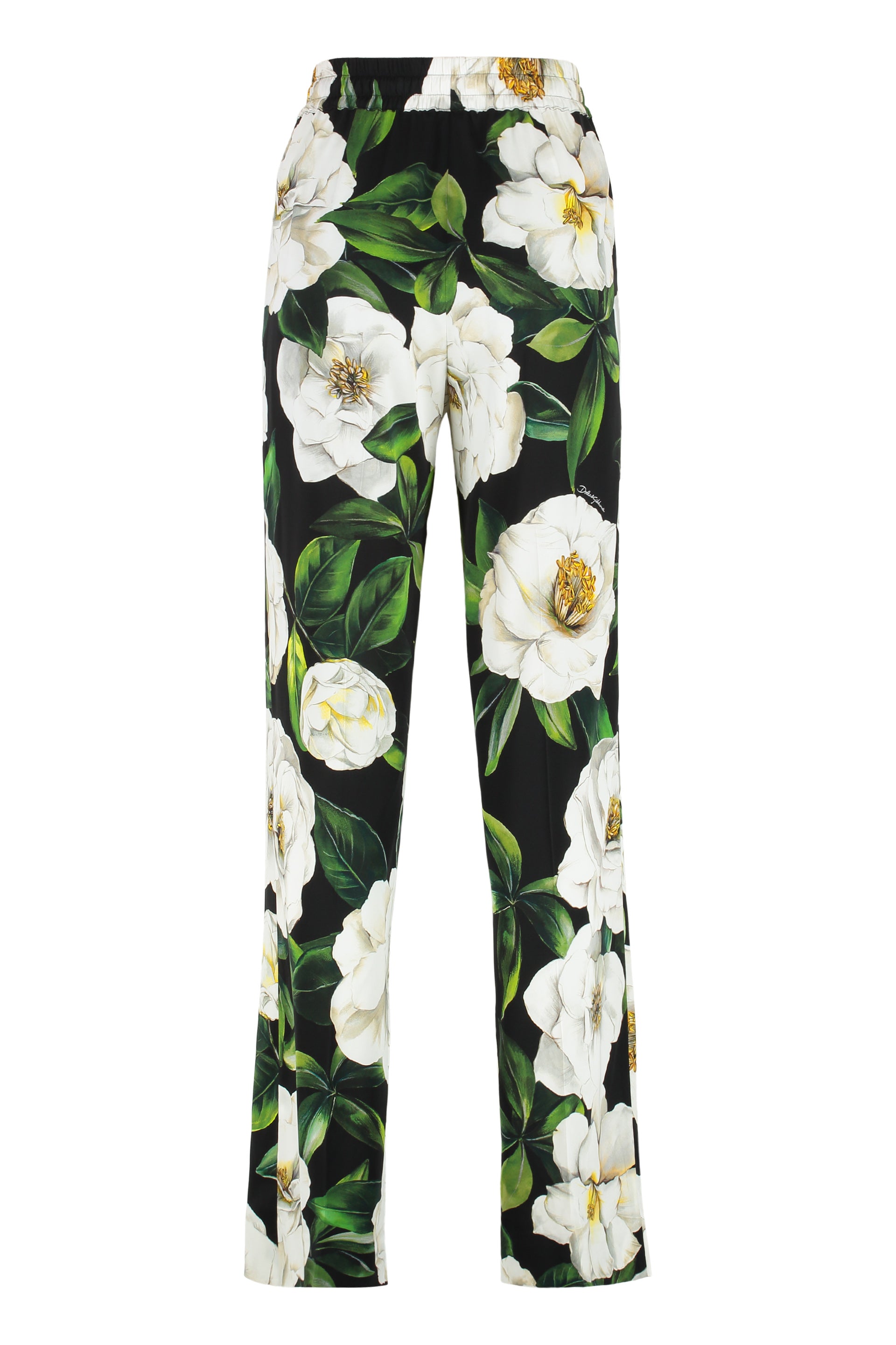 Printed silk pants