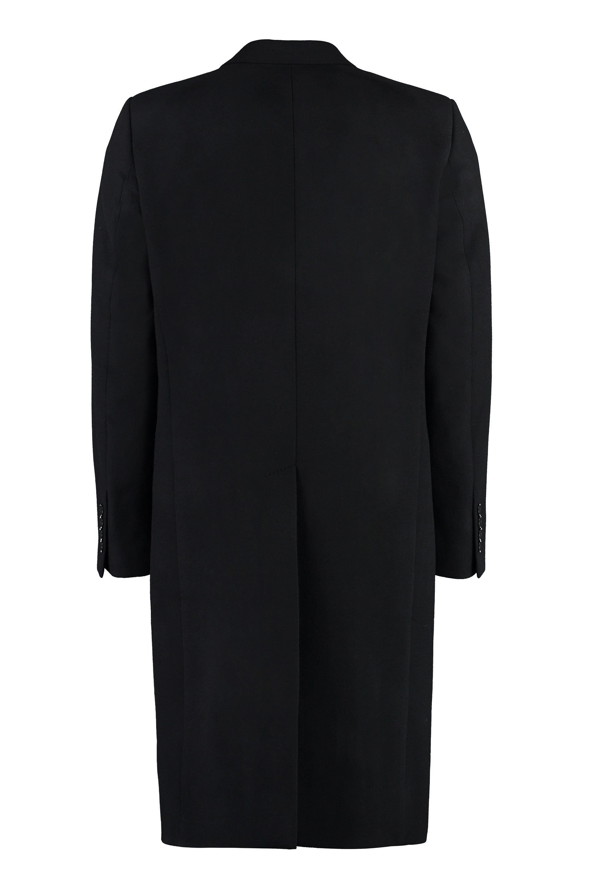 Single-breasted wool coat