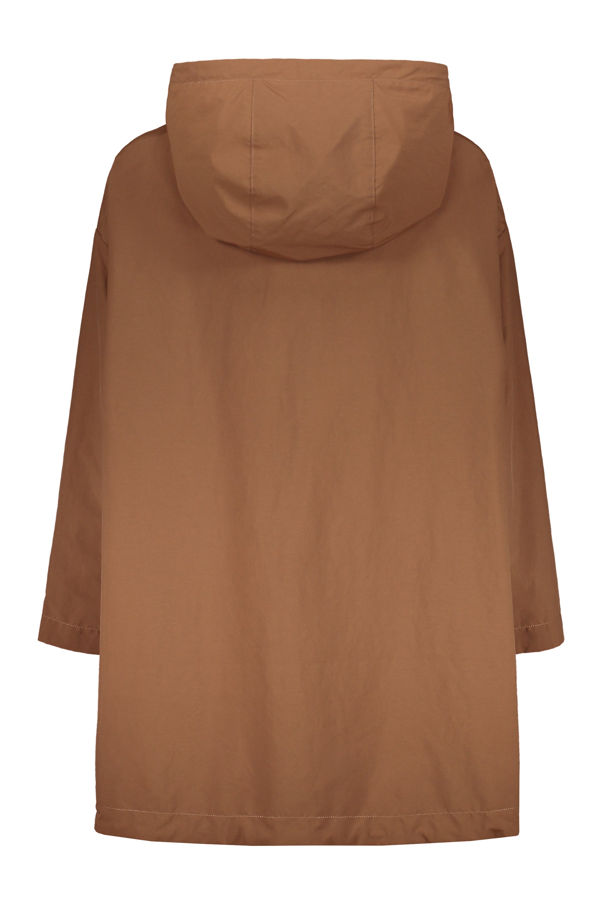Technical fabric hooded jacket