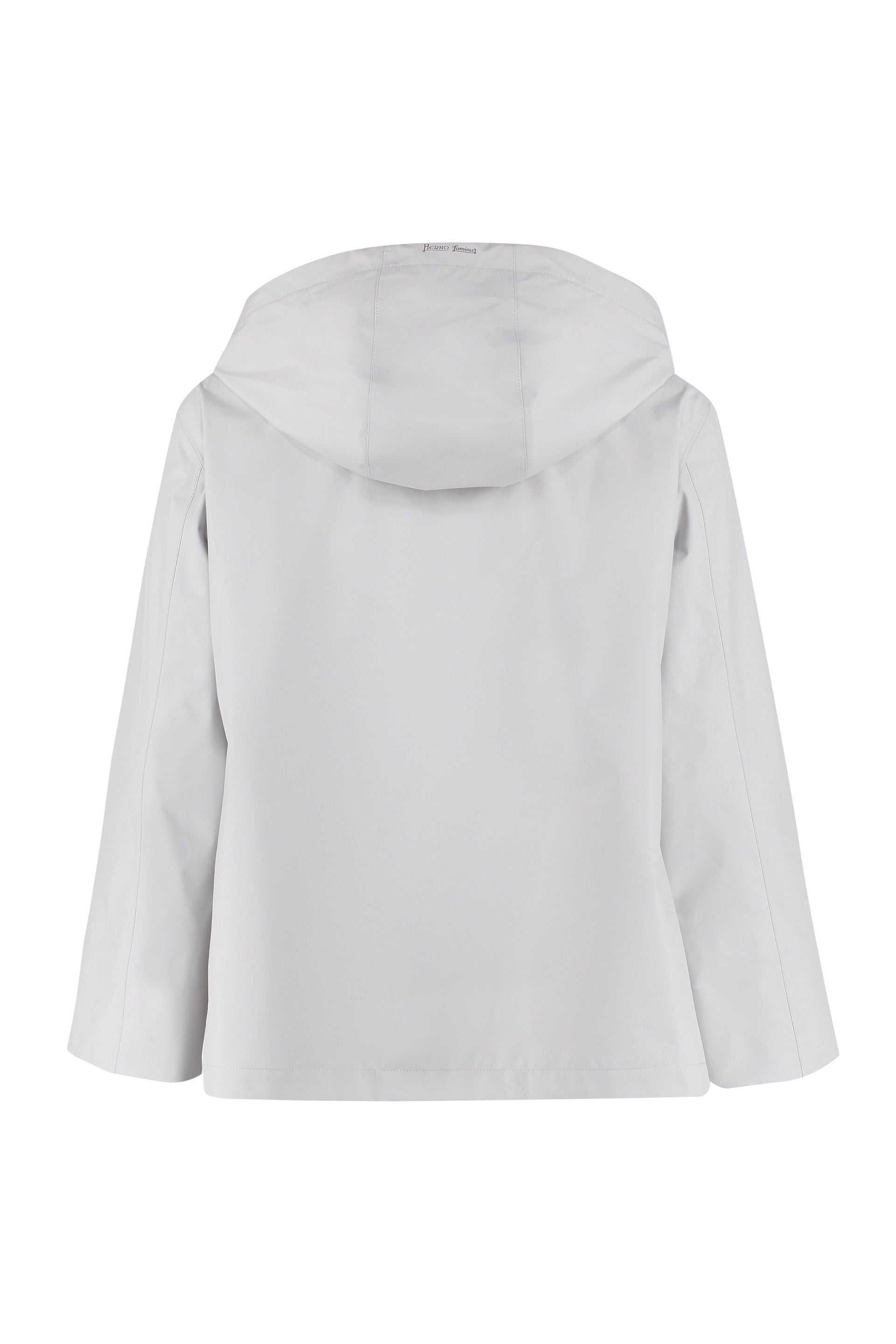Technical fabric hooded jacket