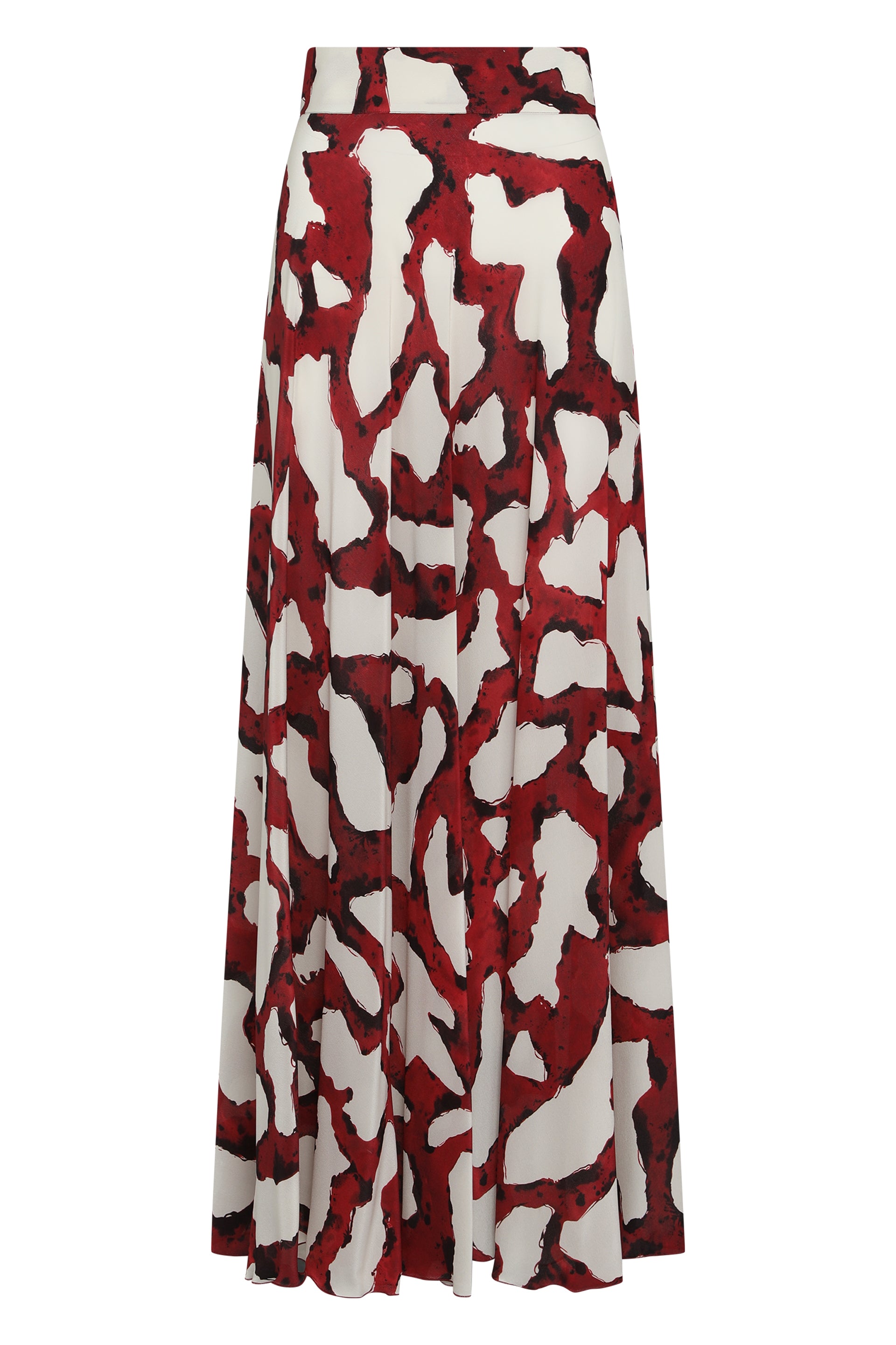 Printed silk skirt