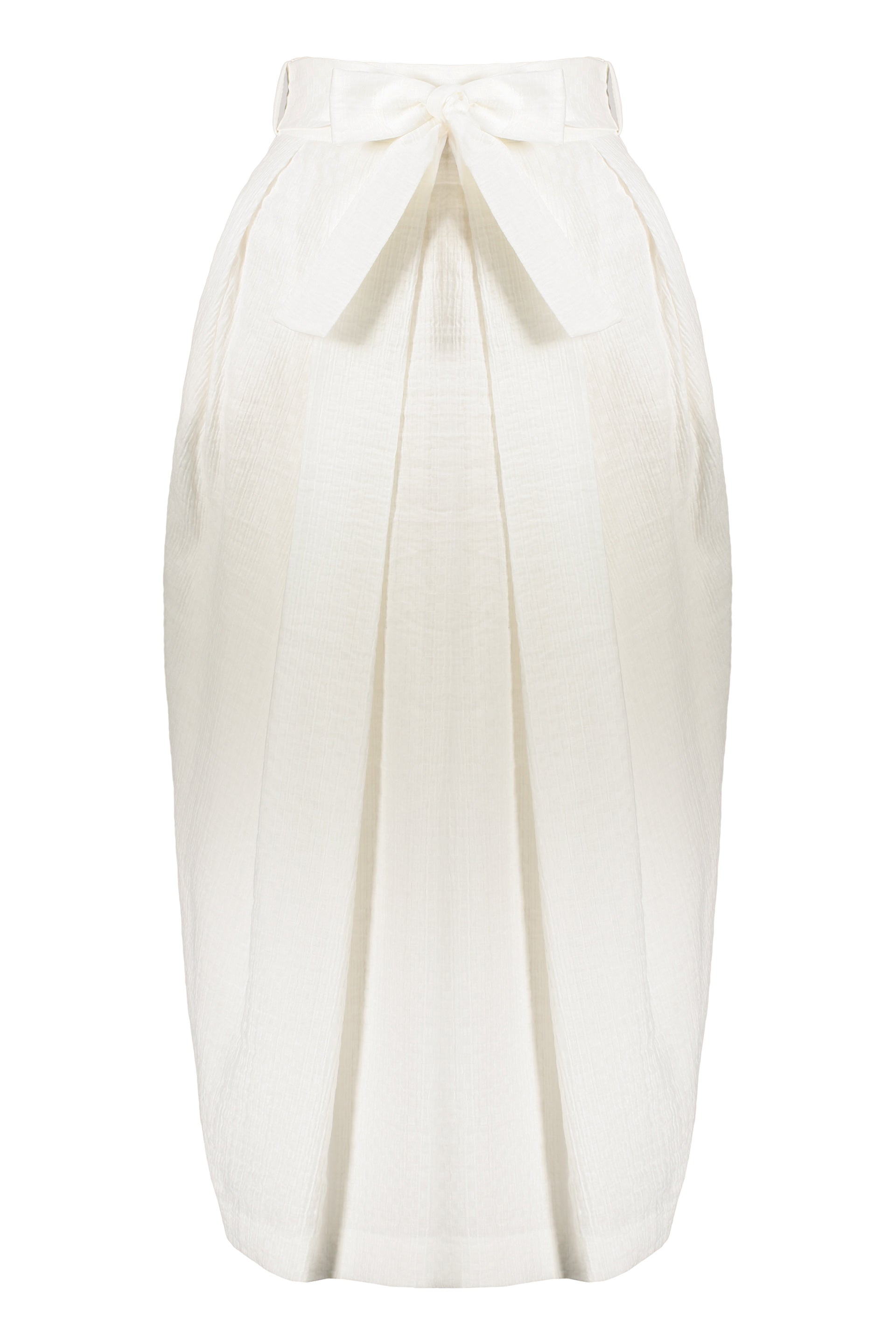 Pleated midi skirt