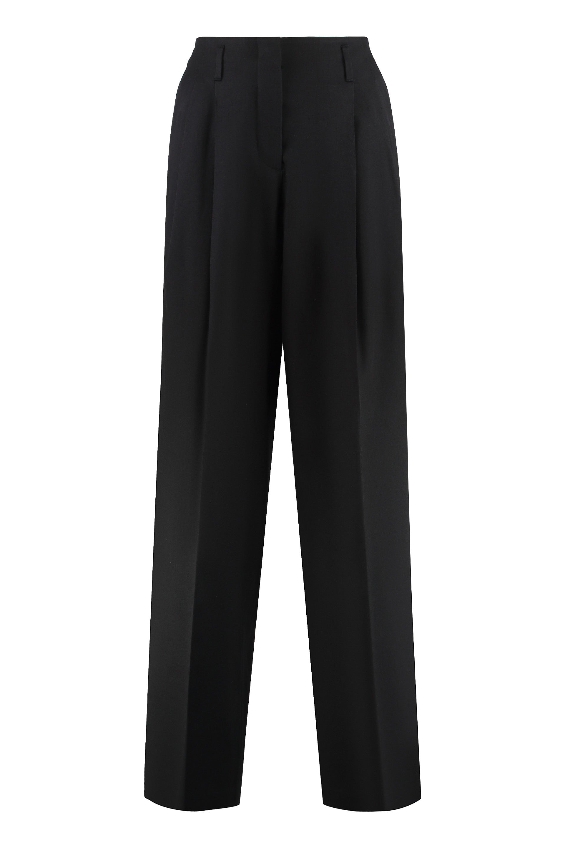 Wool wide-leg trousers