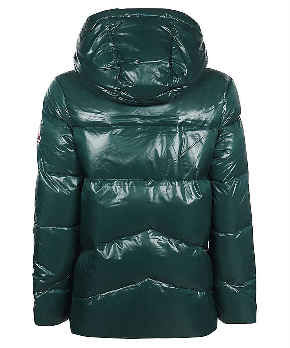 Hooded full-zip down jacket