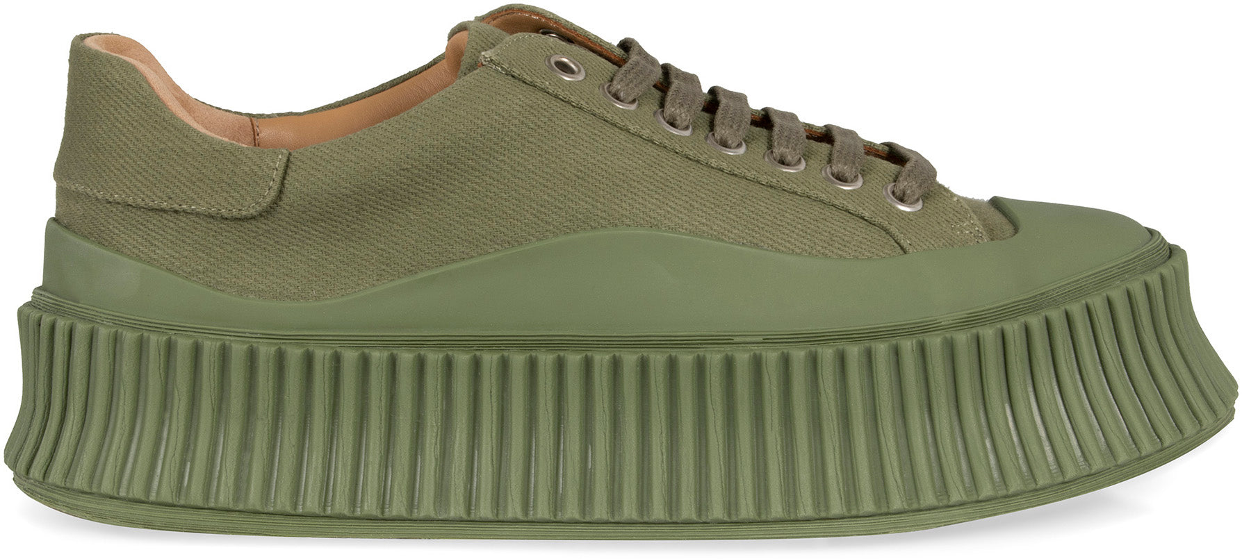 Canvas platform sneakers