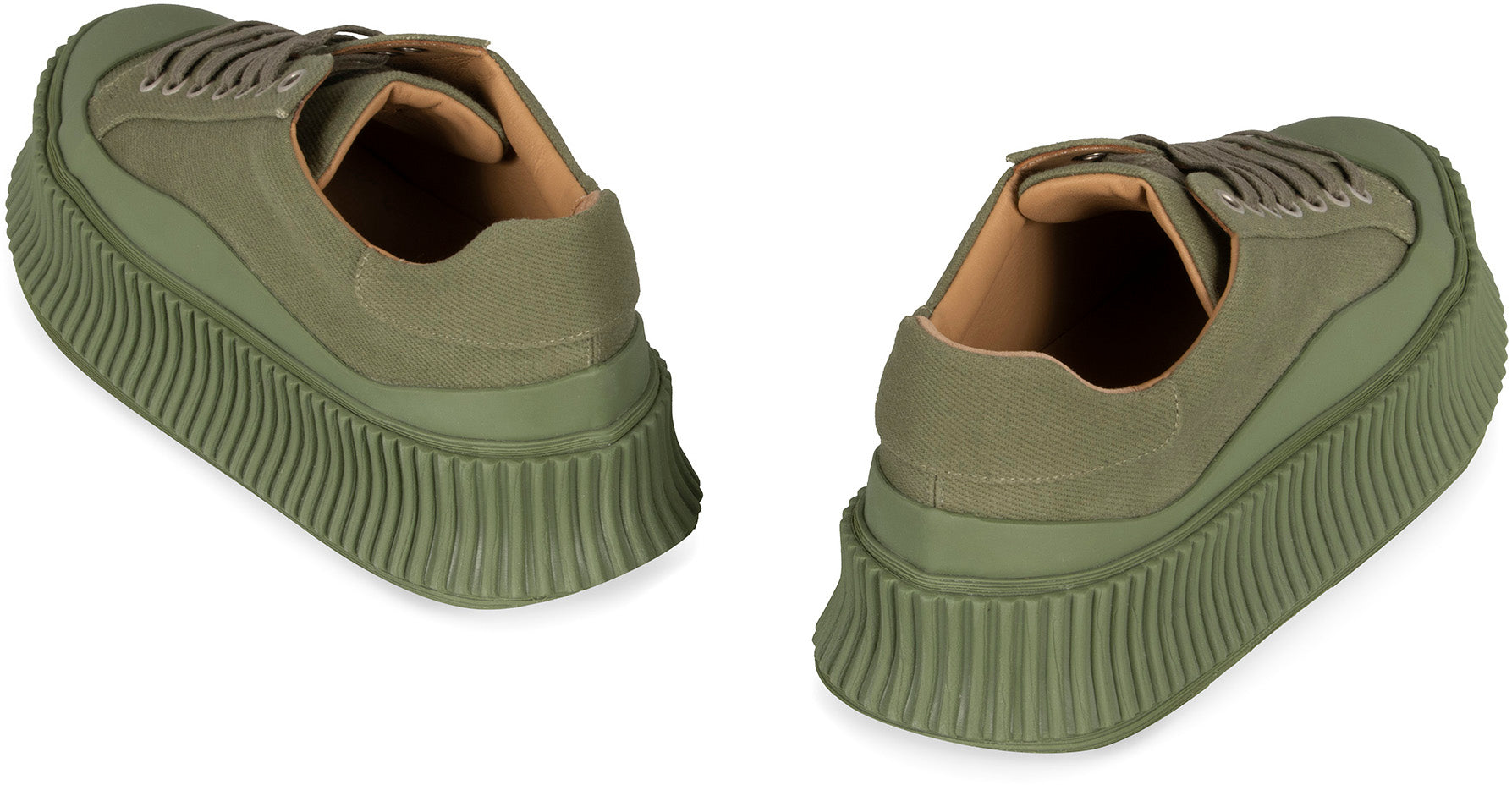Canvas platform sneakers
