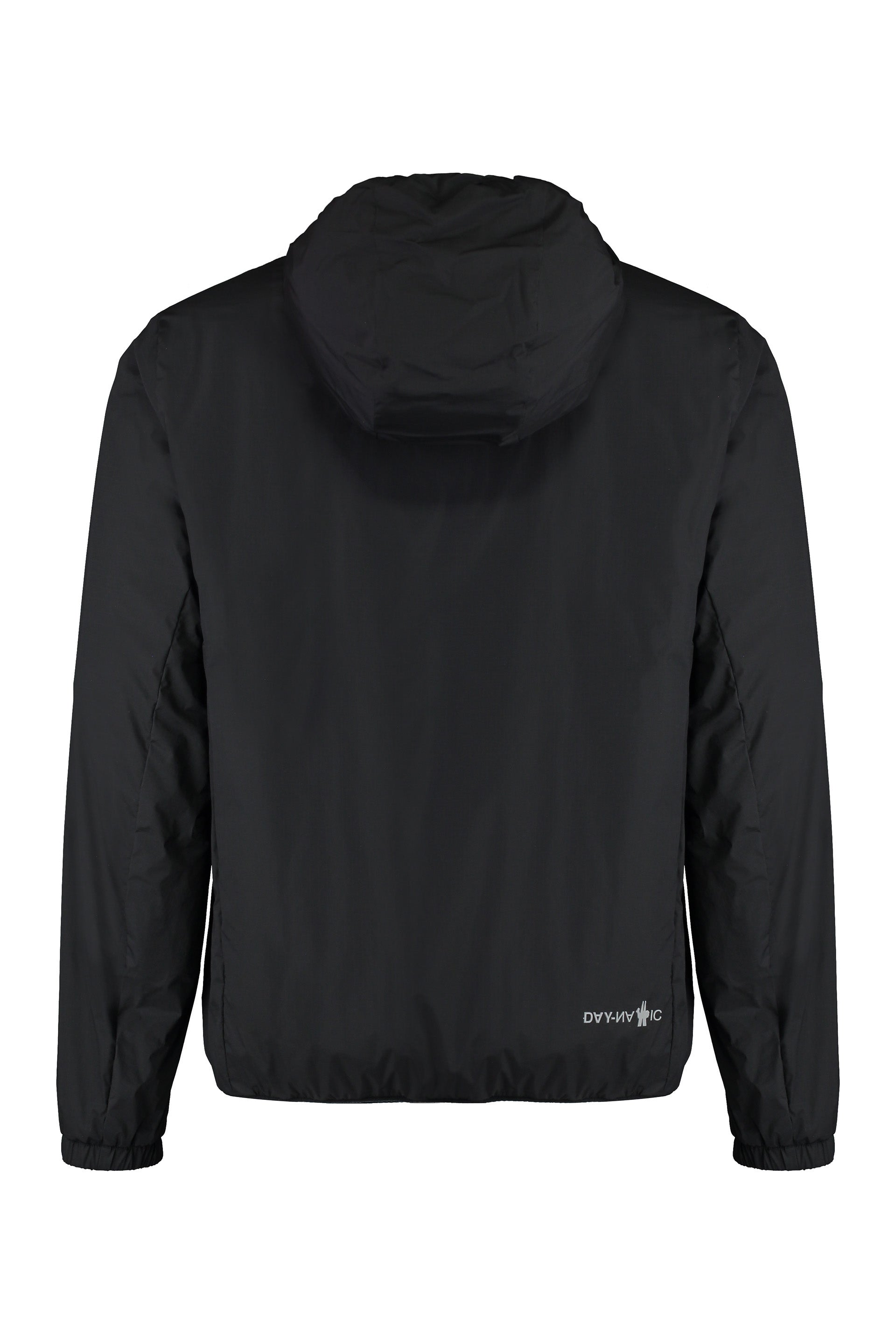 Bissen hooded techno fabric raincoat