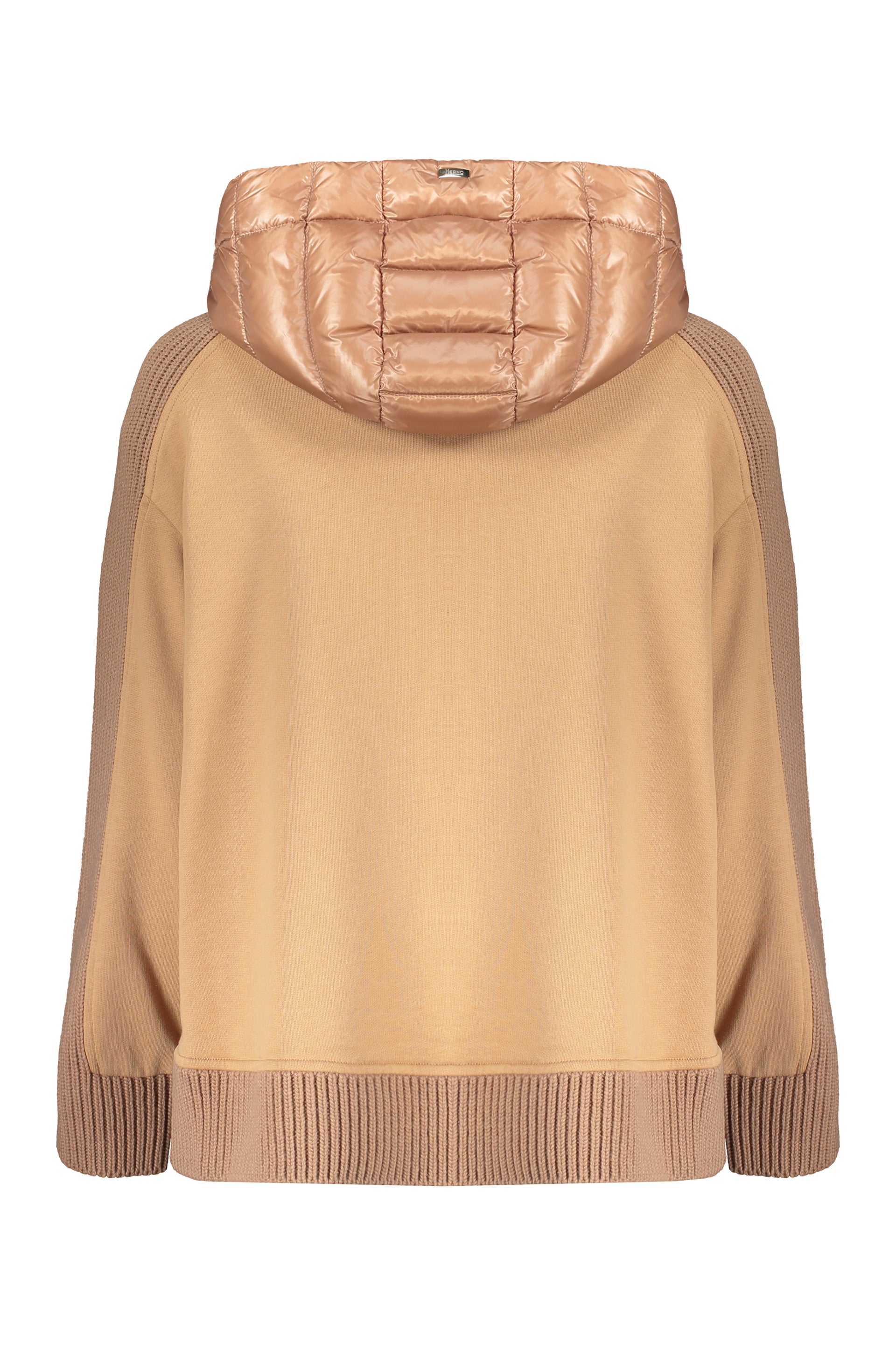 Zippered sweatshirt-cardigan