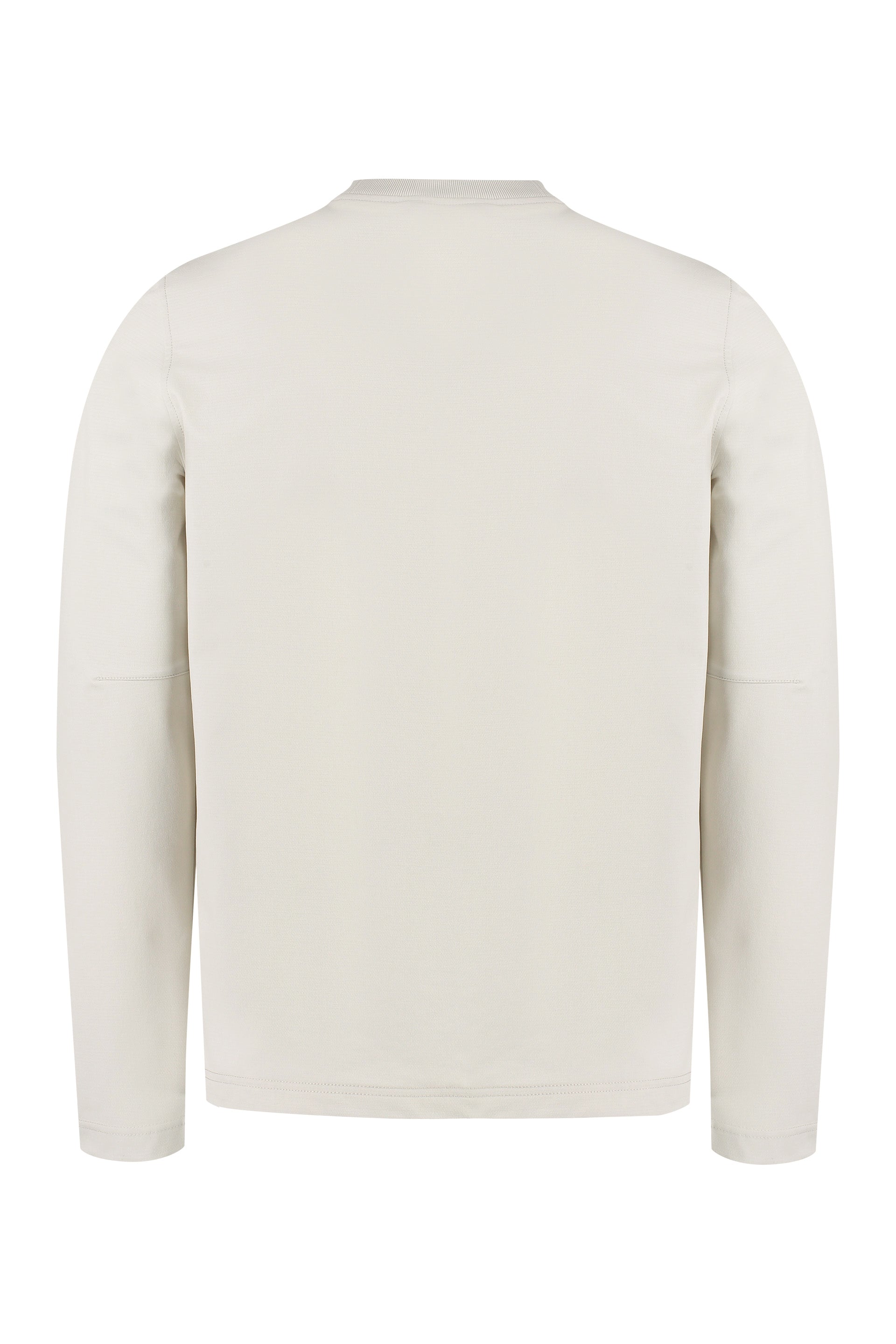 Patch detail crew-neck sweatshirt