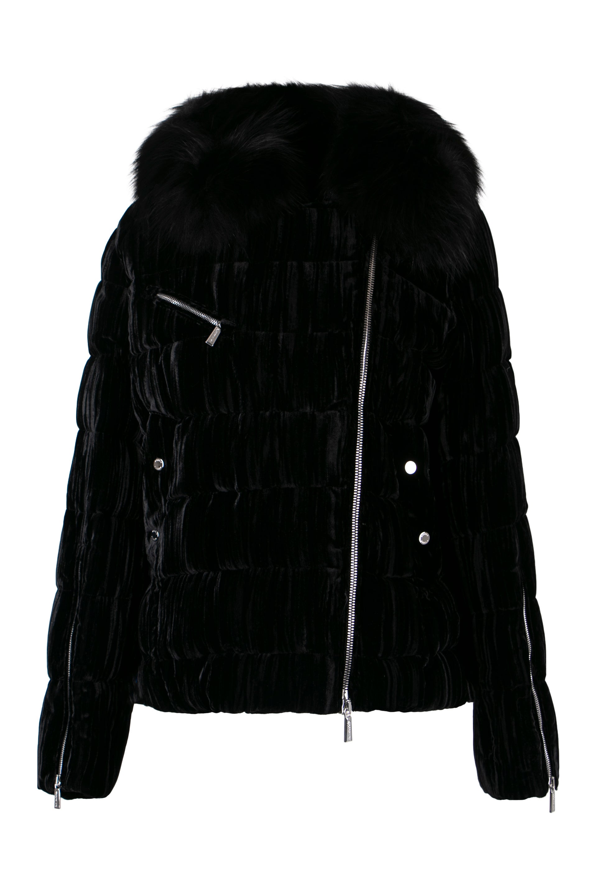 Velvet down jacket