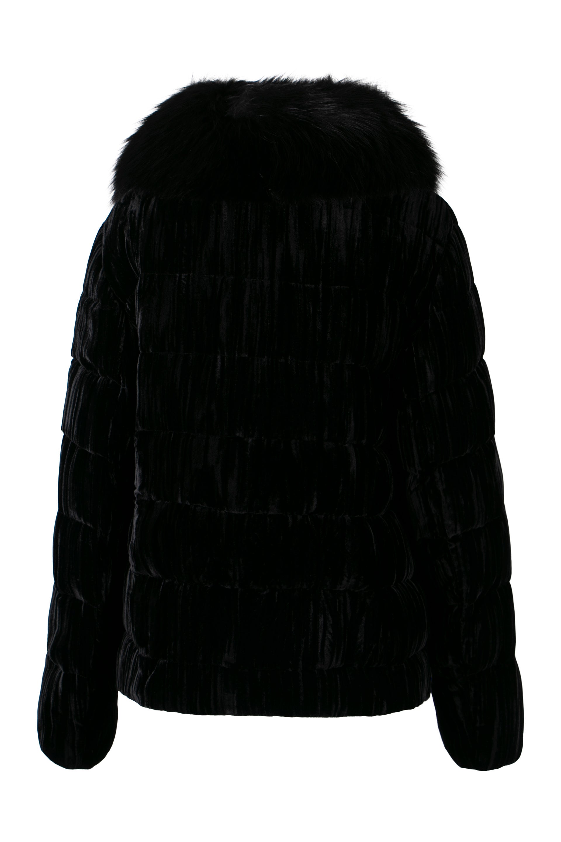 Velvet down jacket