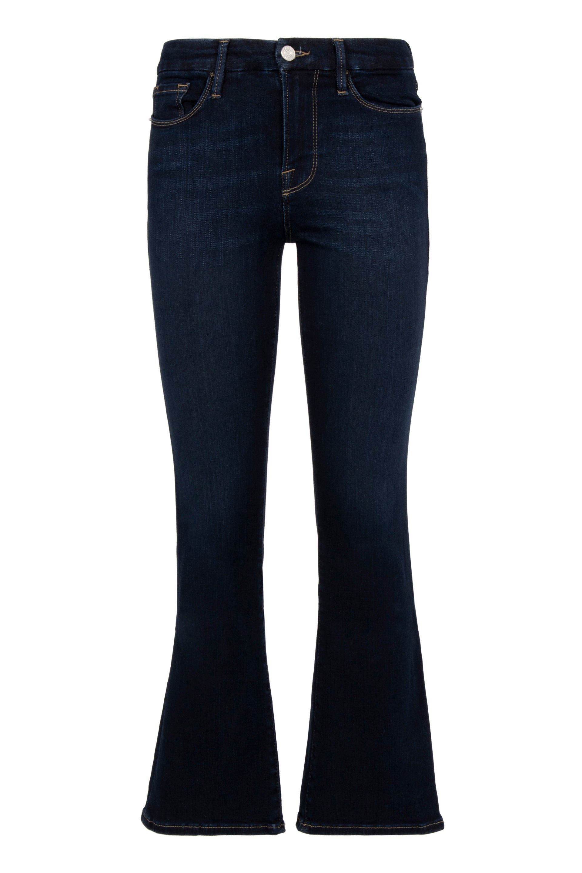Stretch cotton cropped jeans