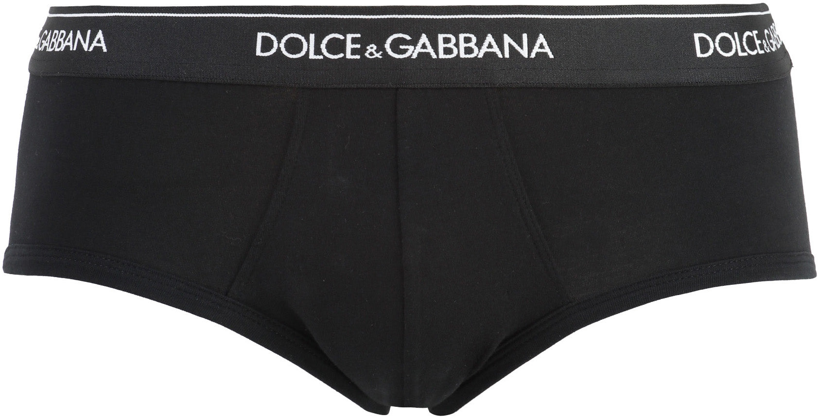 Set of two cotton briefs with logoed elastic band