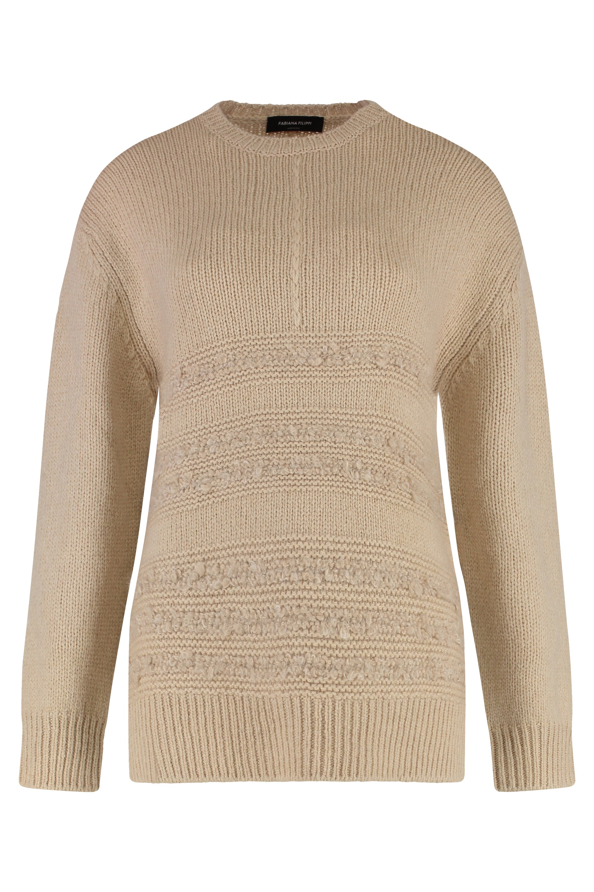 Crew-neck wool sweater