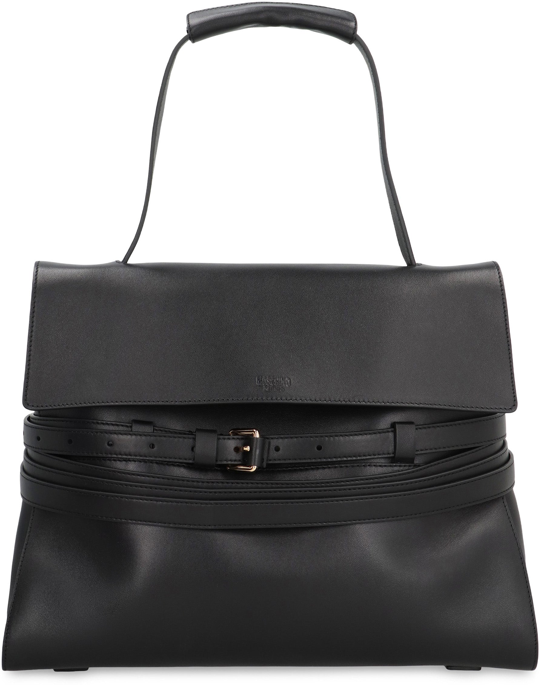 Moschino Tie Me Medium leather handbag