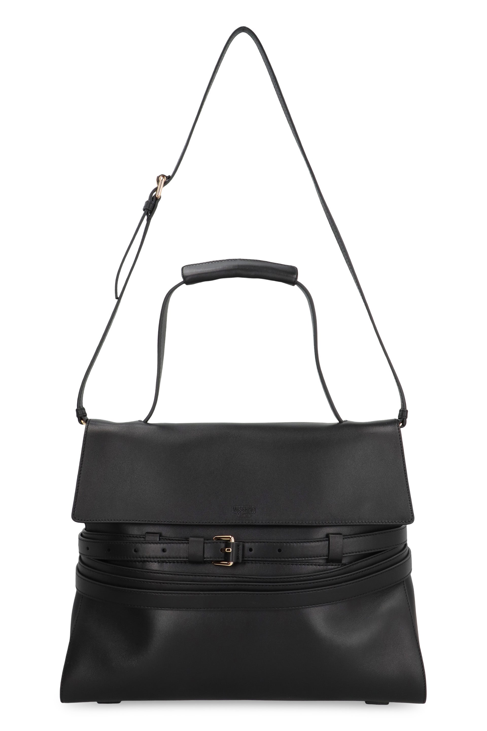 Moschino Tie Me Medium leather handbag