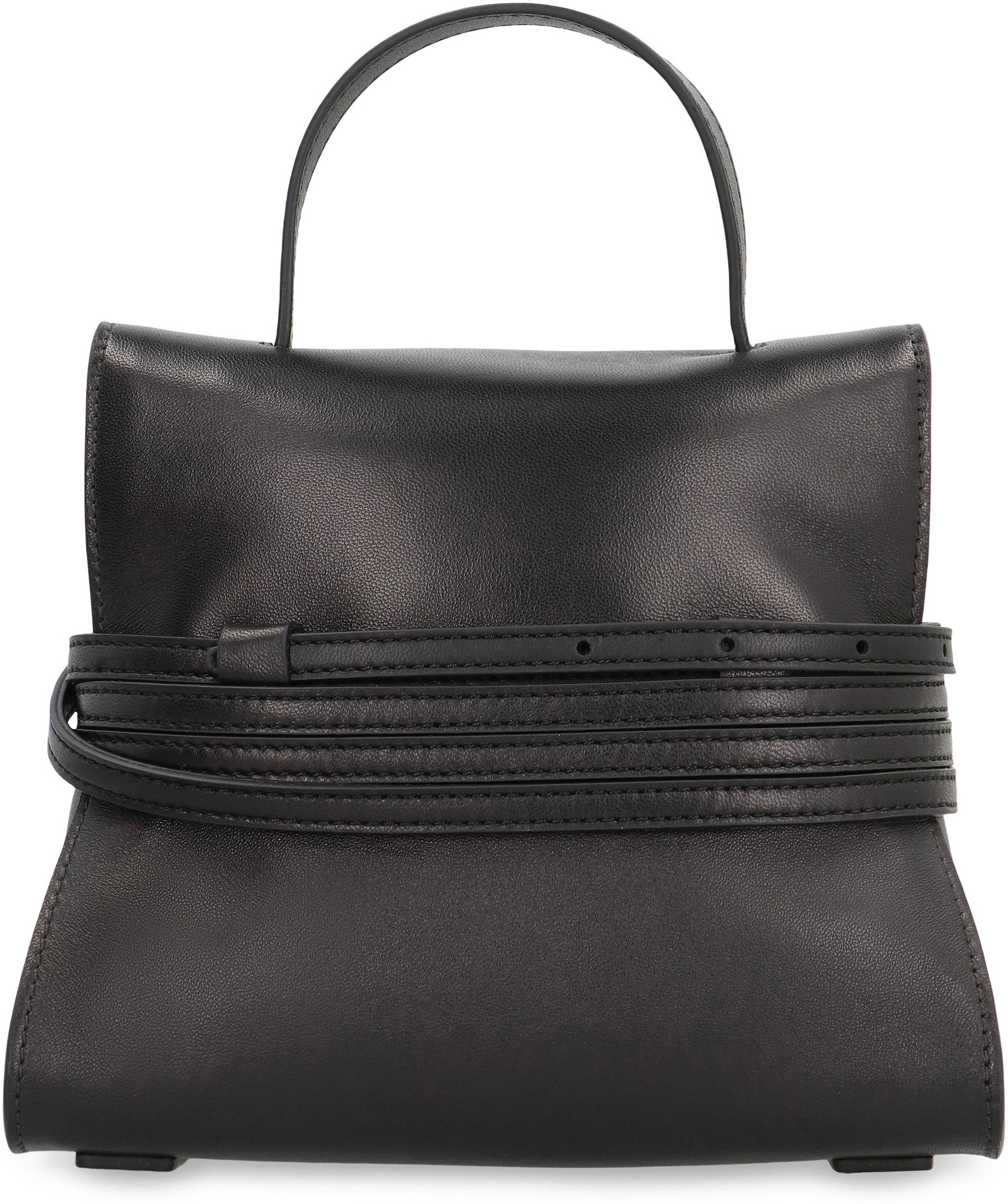 Moschino Tie Me Small leather handbag