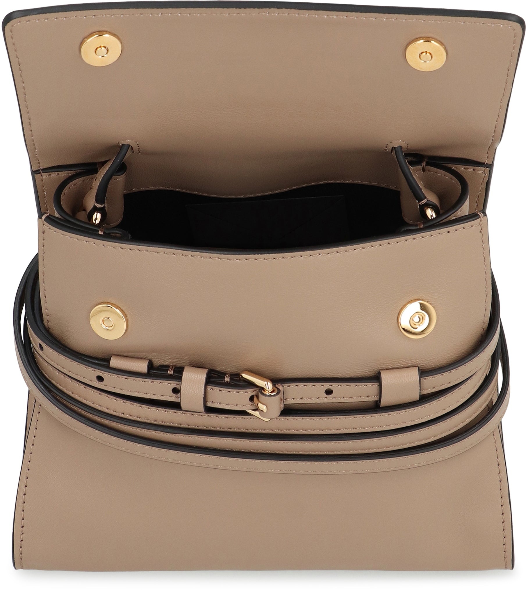 Moschino Tie Me Small leather handbag