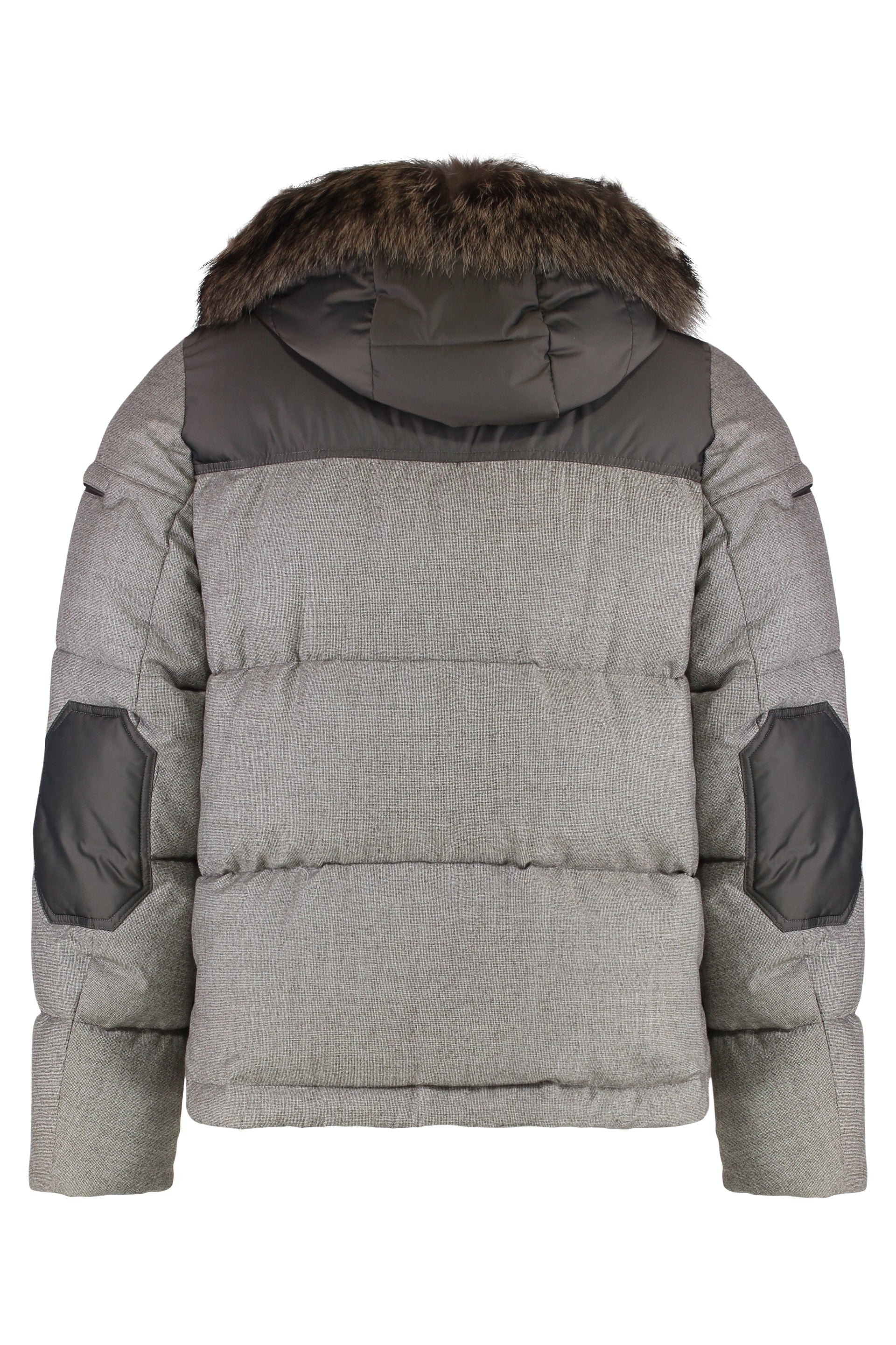 Odisseo hooded short down jacket