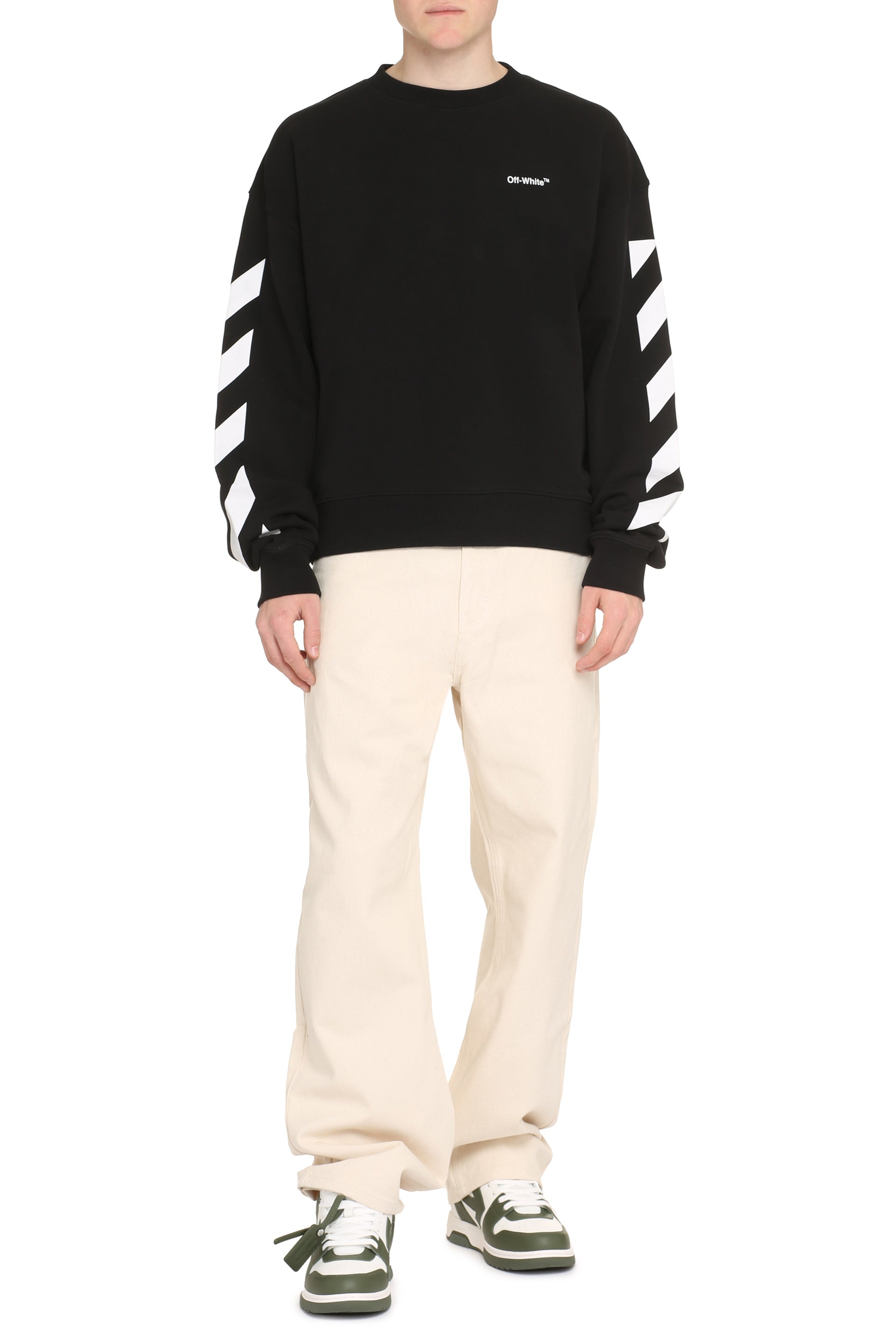 Cotton crew-neck sweatshirt