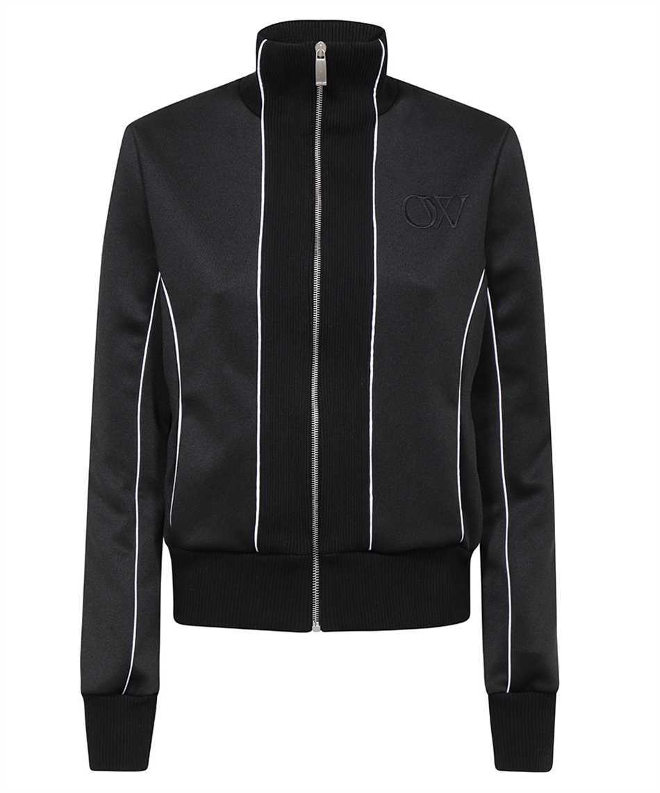 Techno fabric full-zip sweatshirt