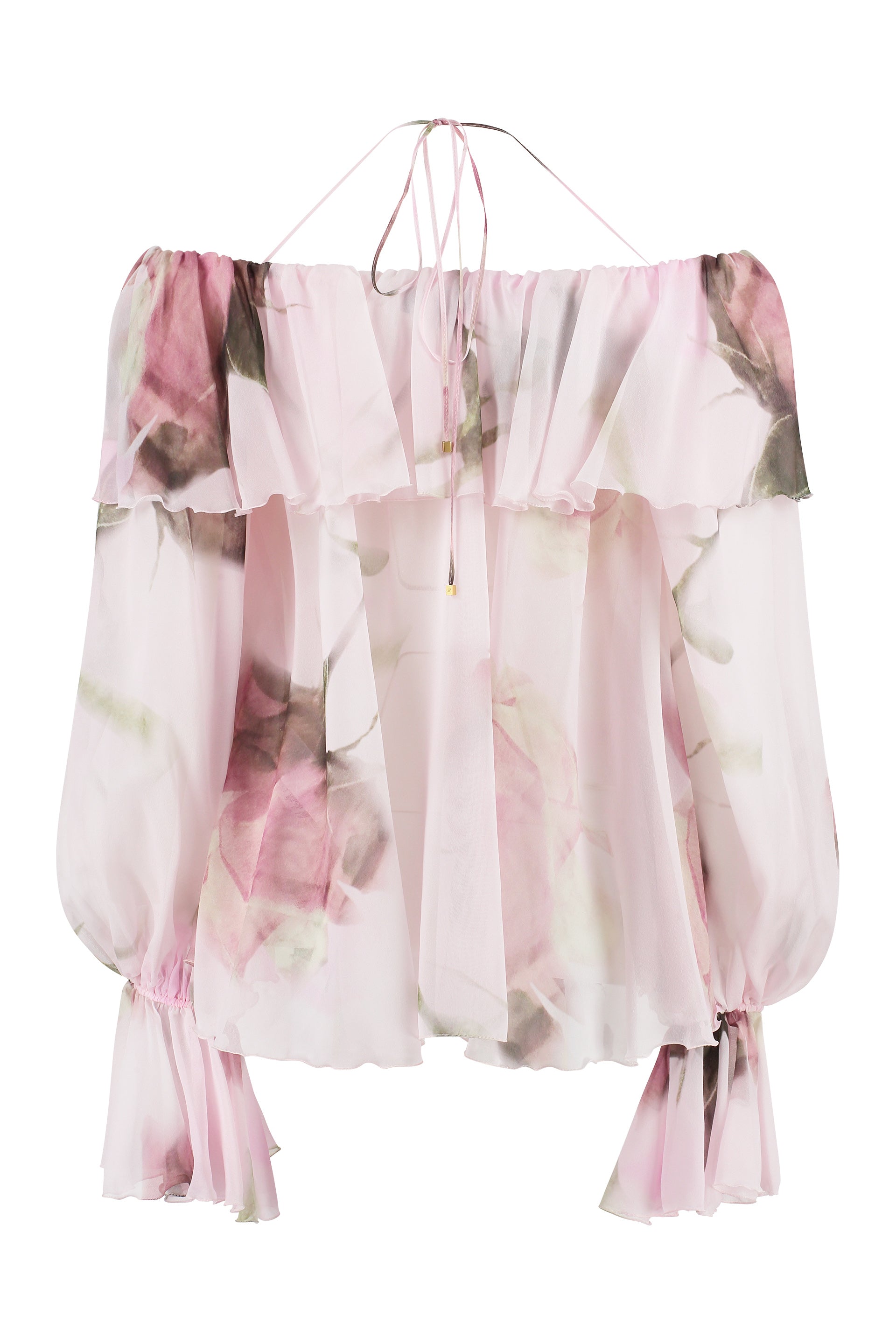 Printed silk blouse