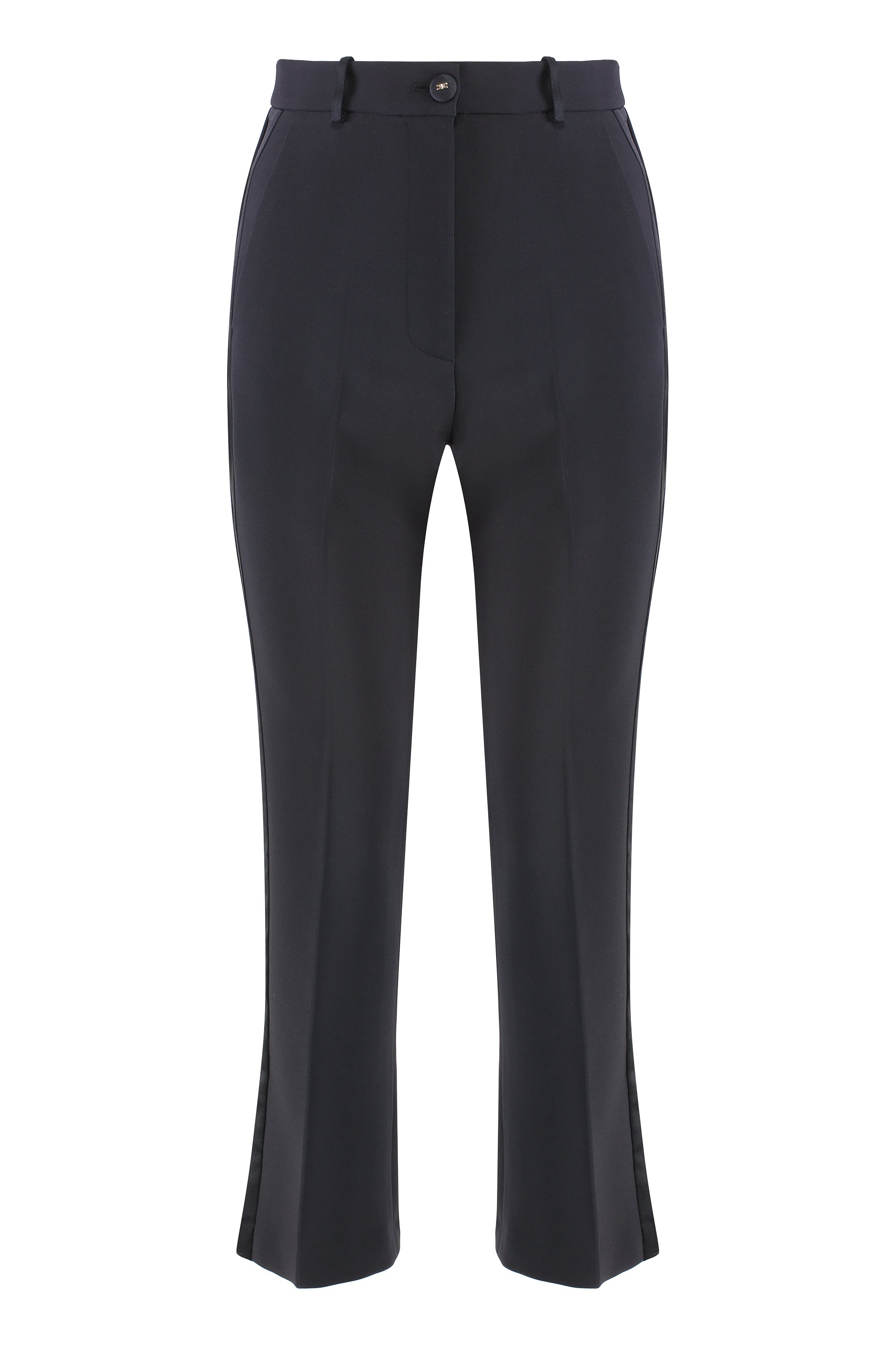 Cropped flared trousers