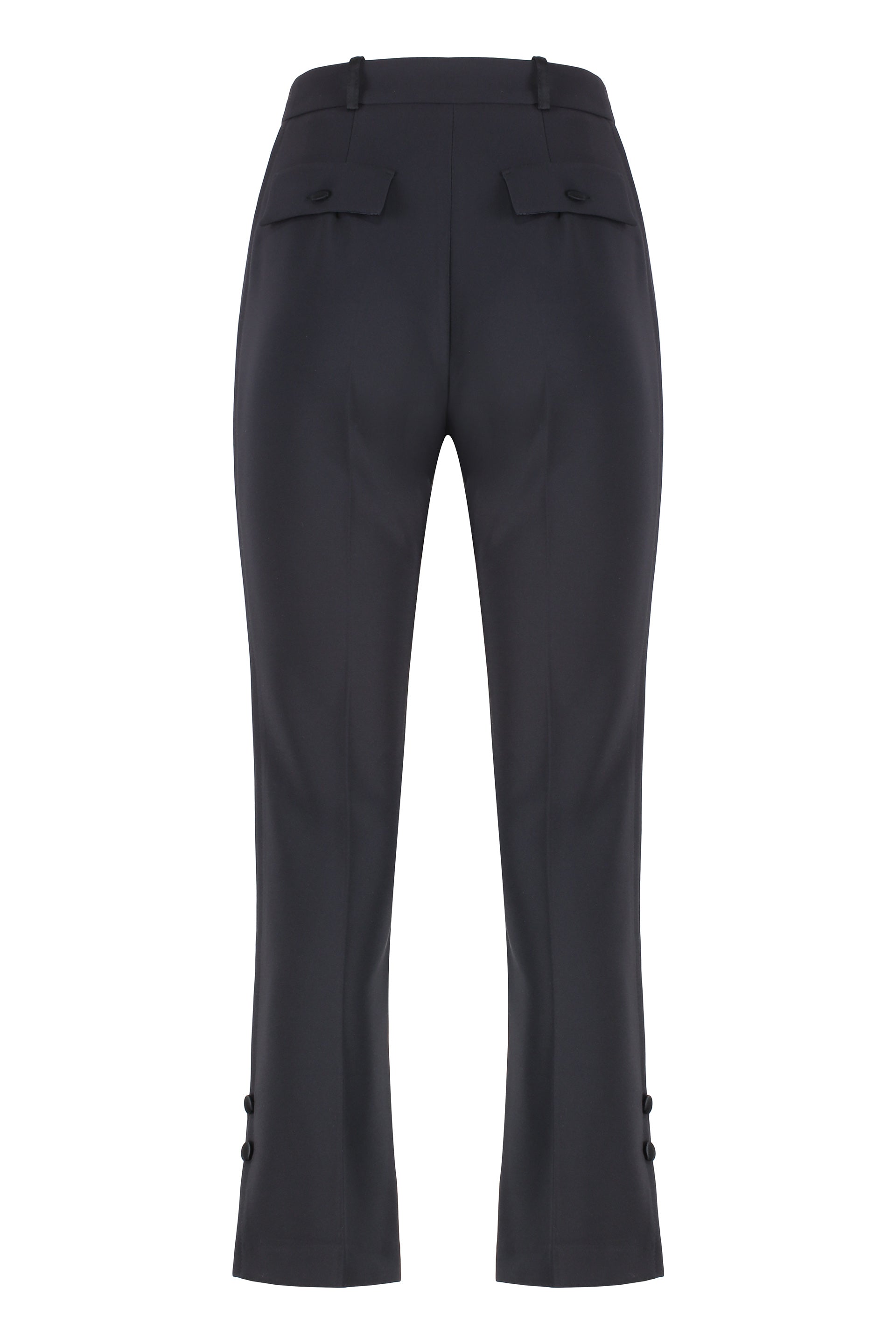 Cropped flared trousers