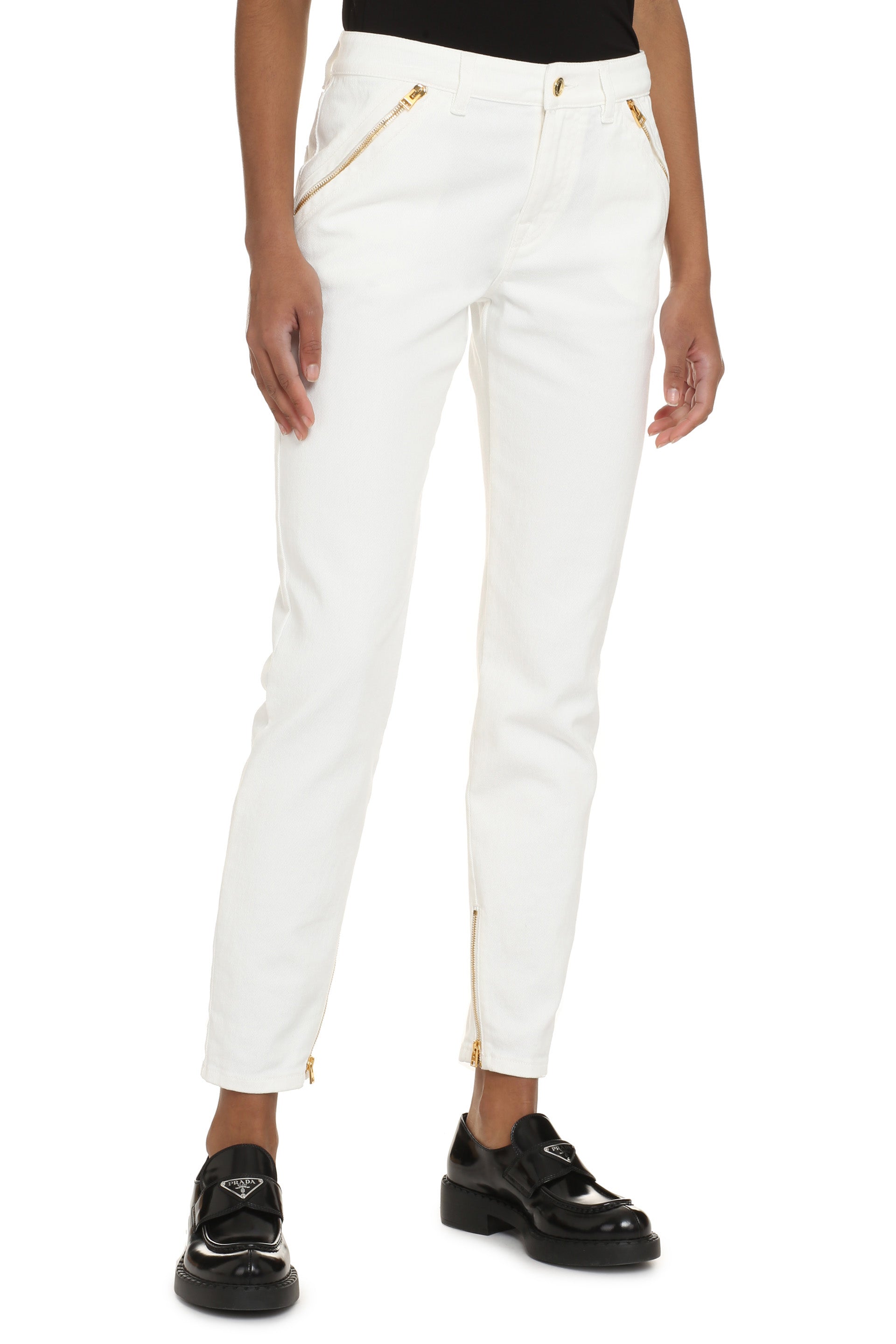 High-rise skinny-fit jeans