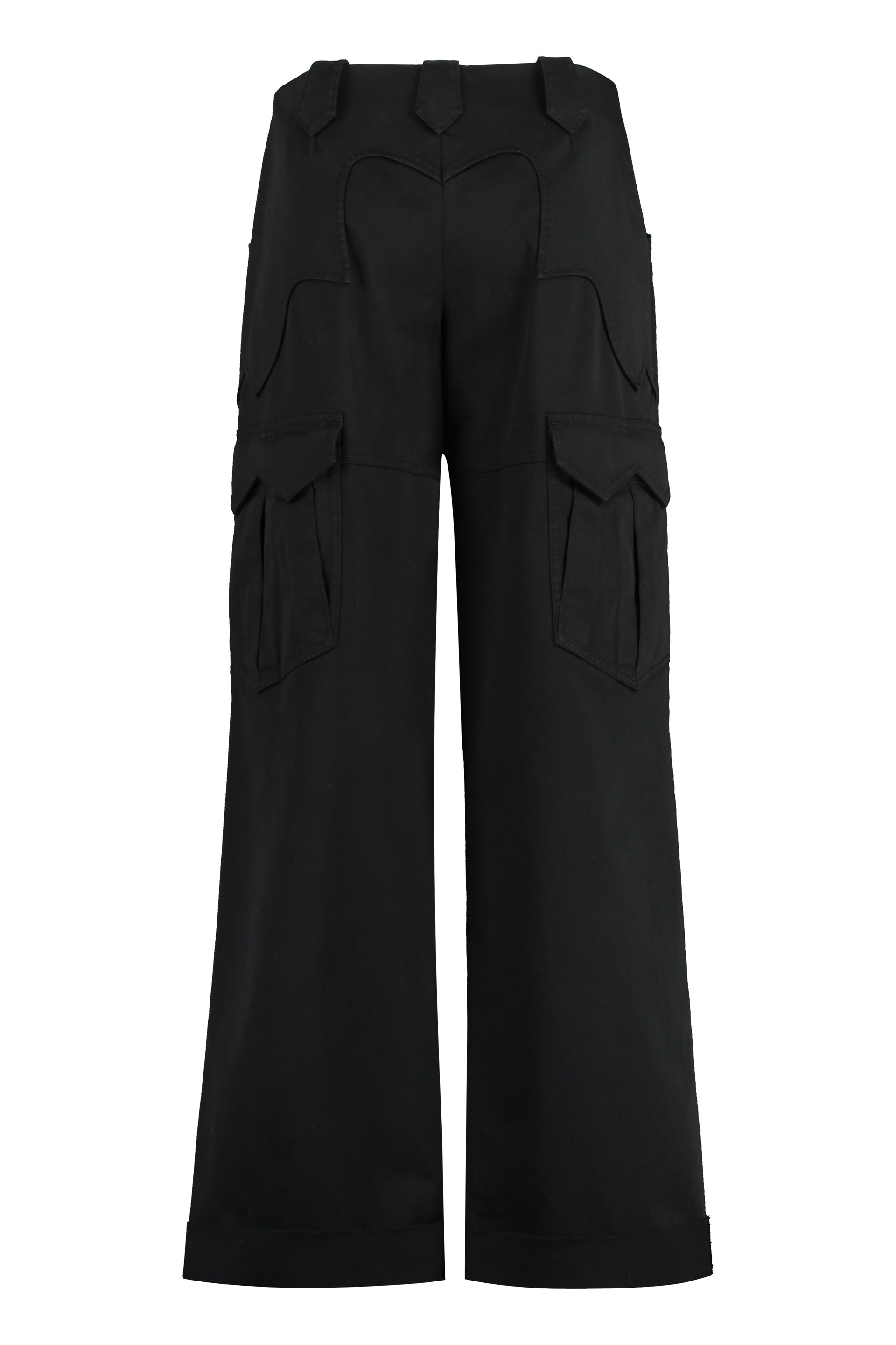 Gabardine cargo trousers