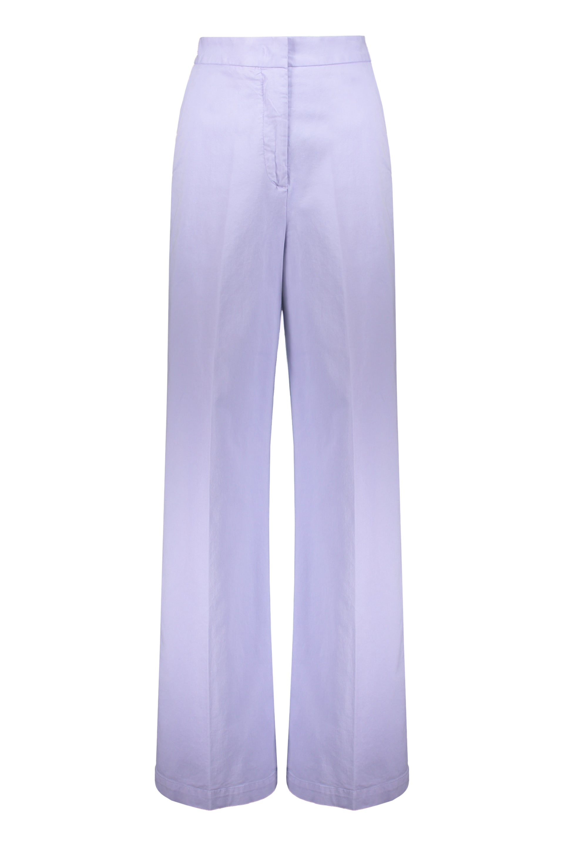 High-rise cotton trousers