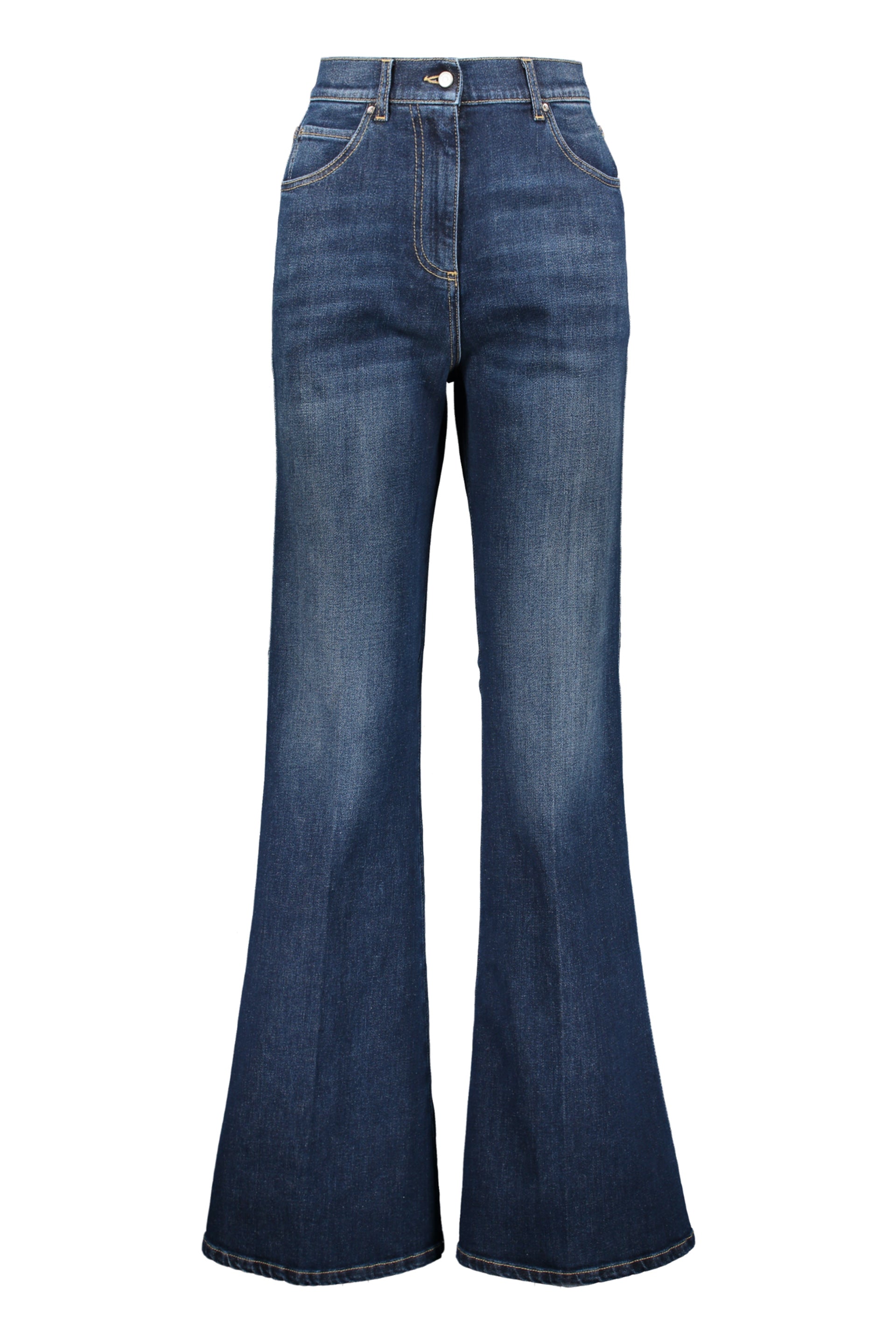 High-rise flared jeans