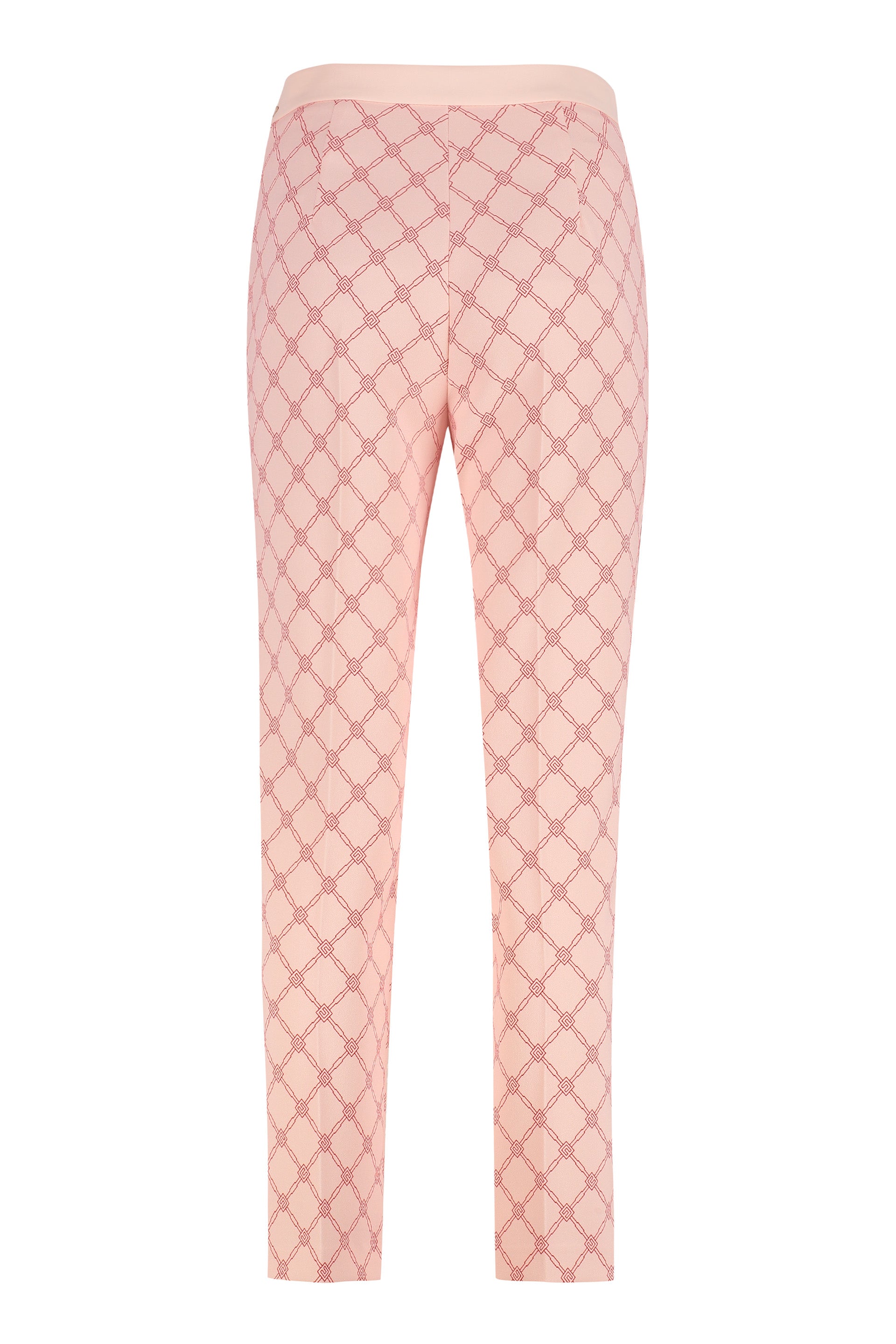 Printed crêpe trousers