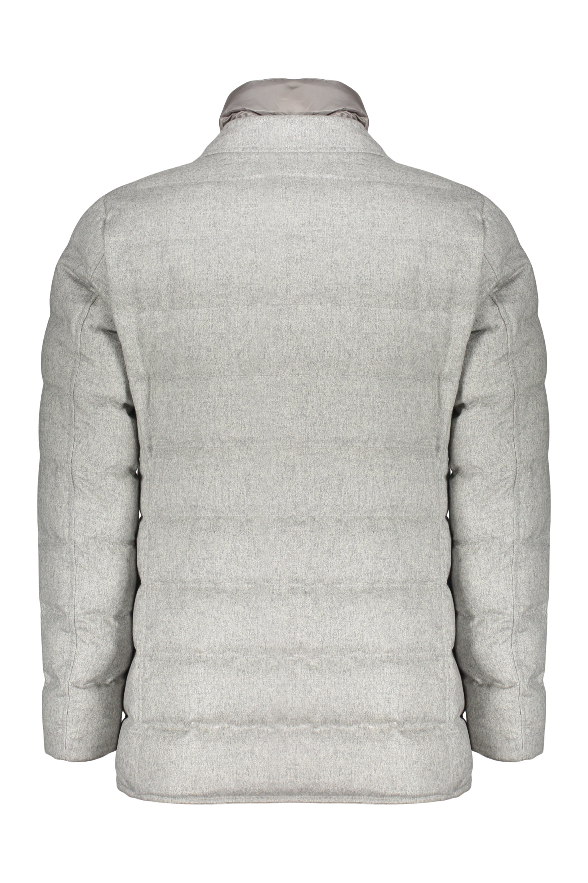 Light gray padded jacket elegant and modern