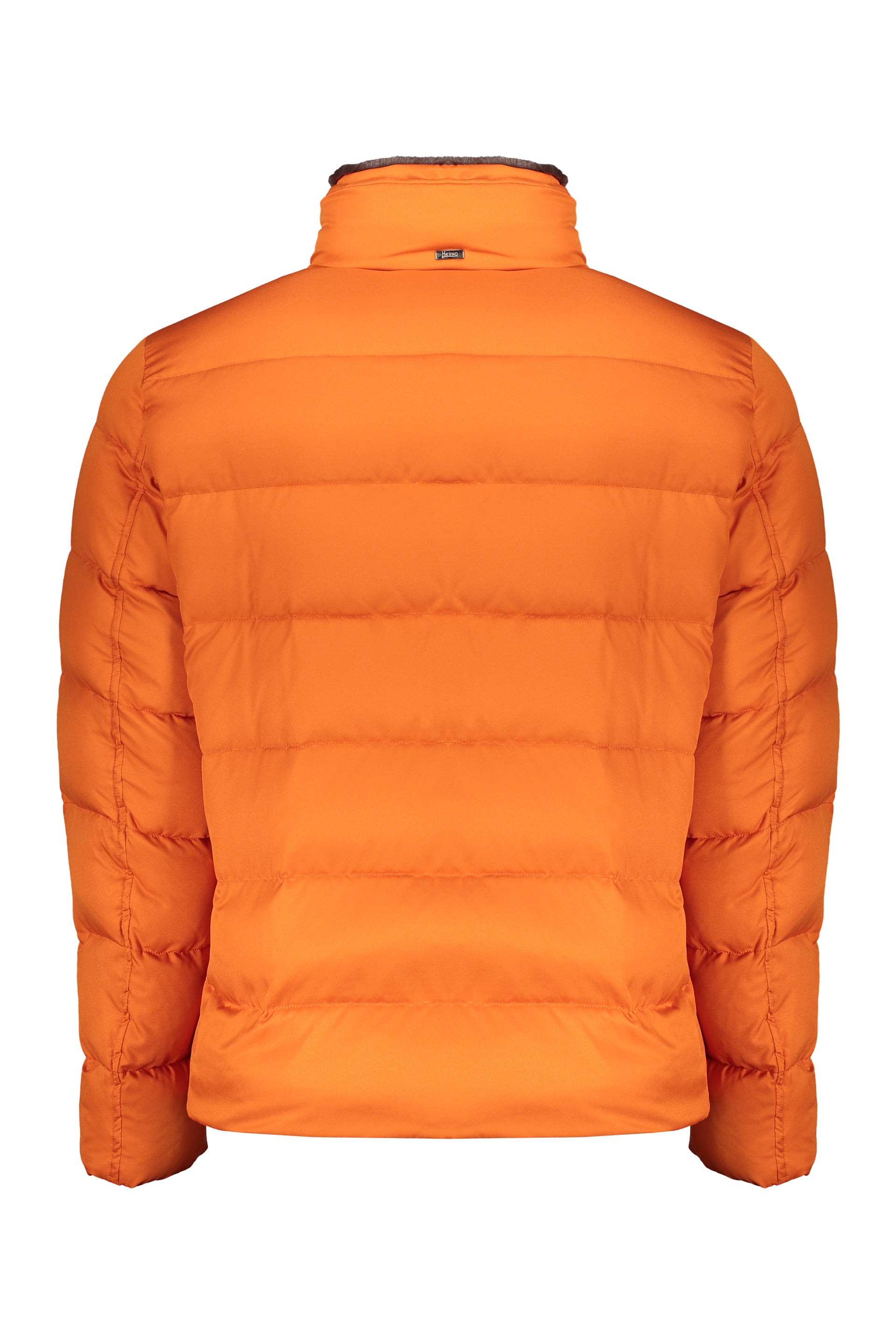 Orange down jacket