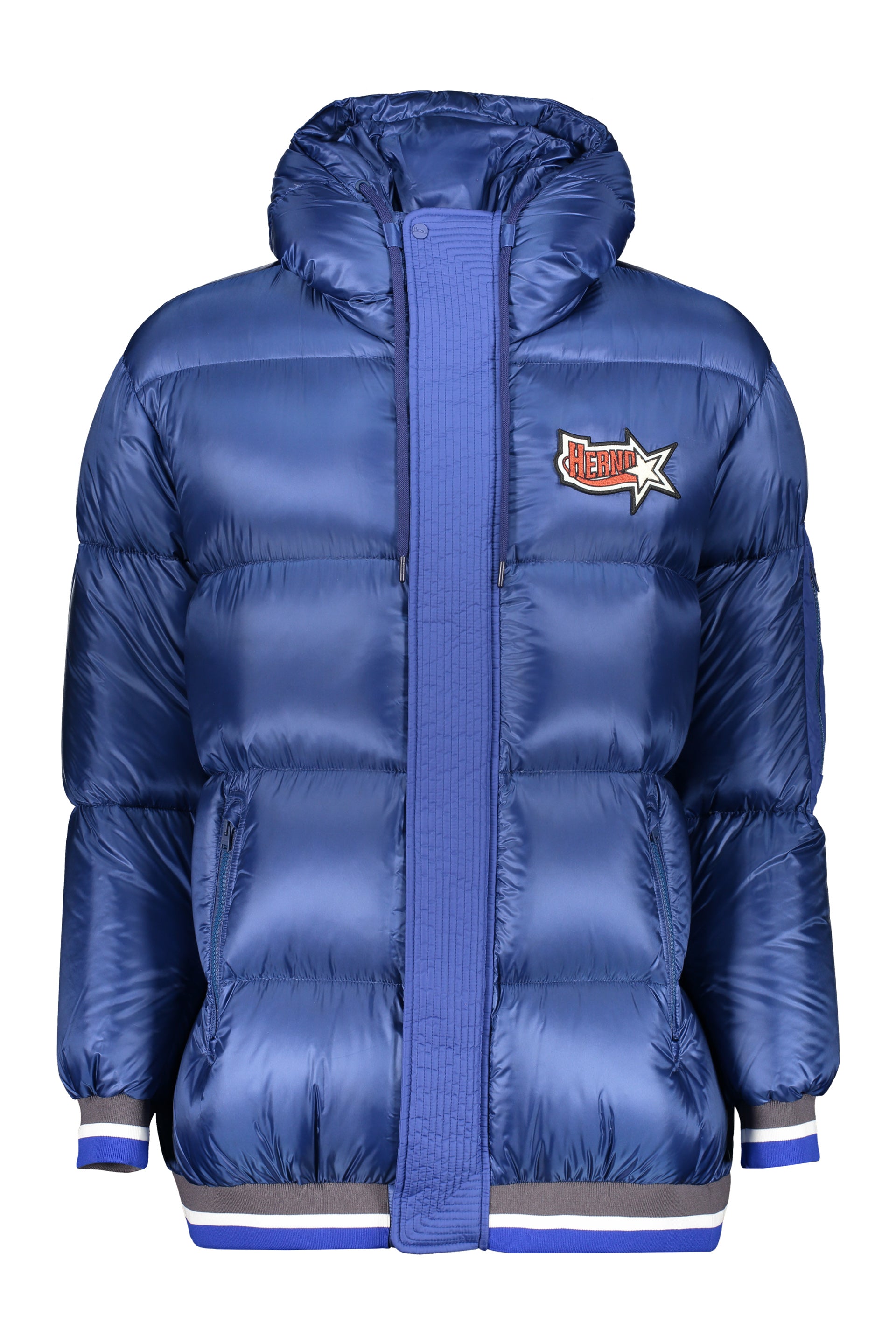 Hooded down jacket