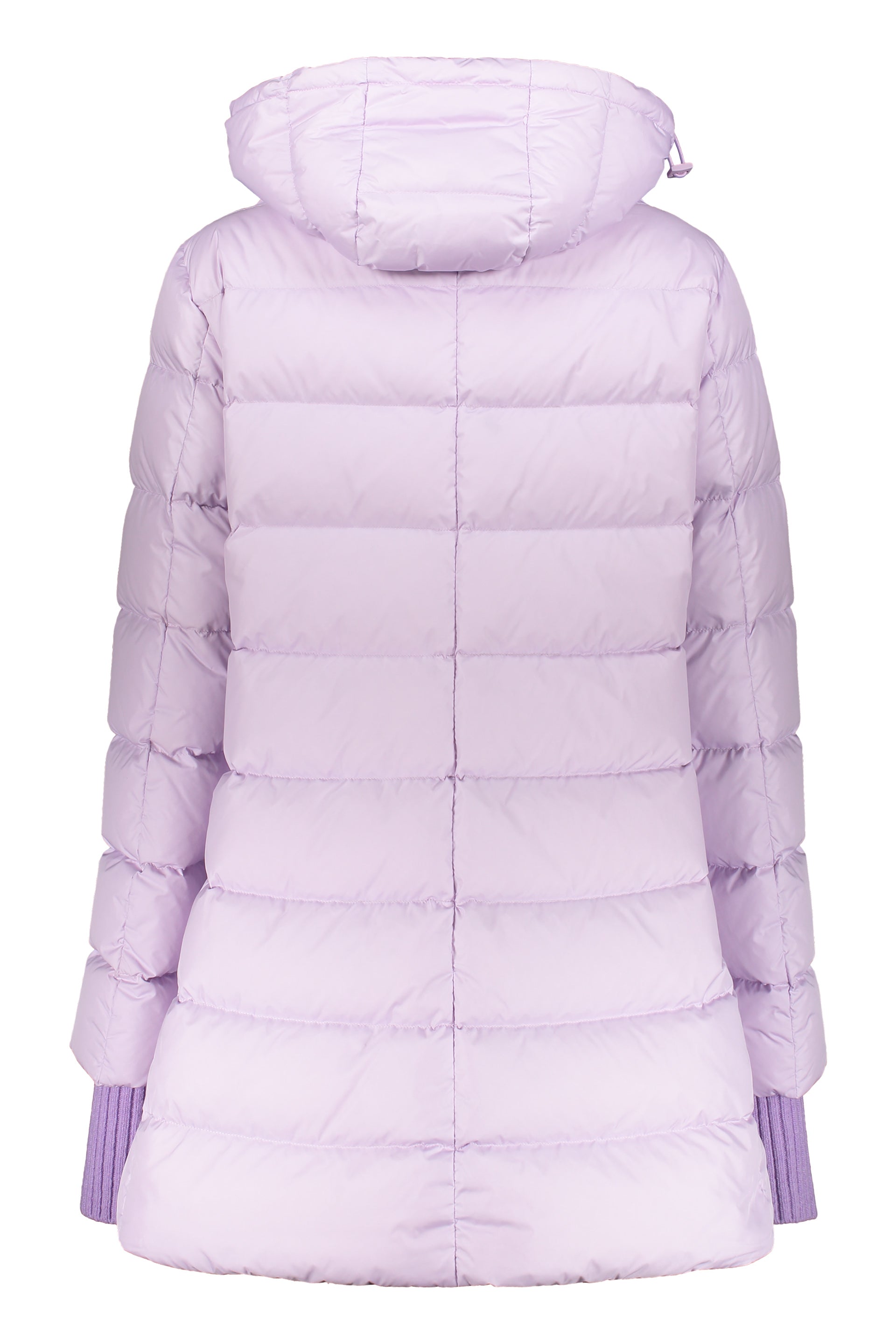 Hooded full-zip down jacket