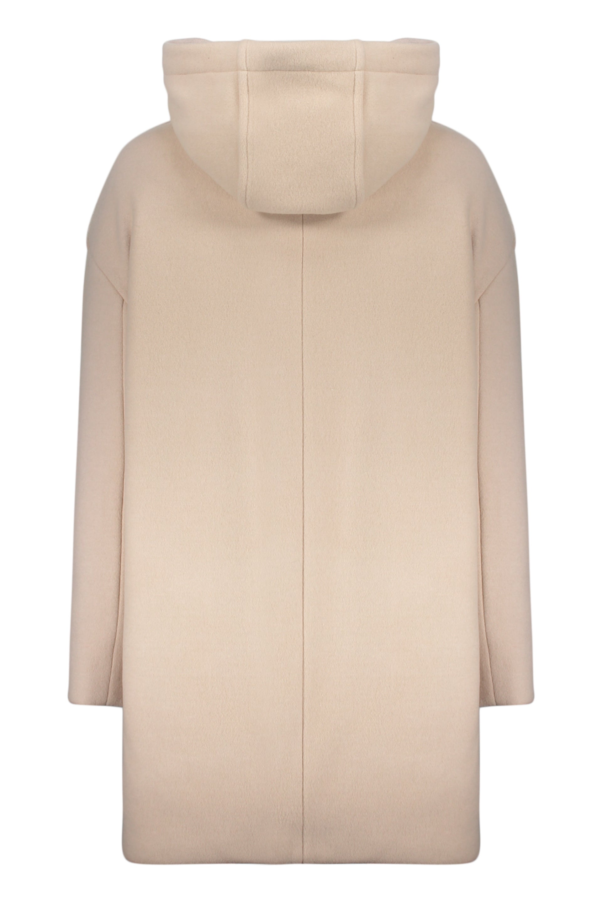 Padded wool-blend coat