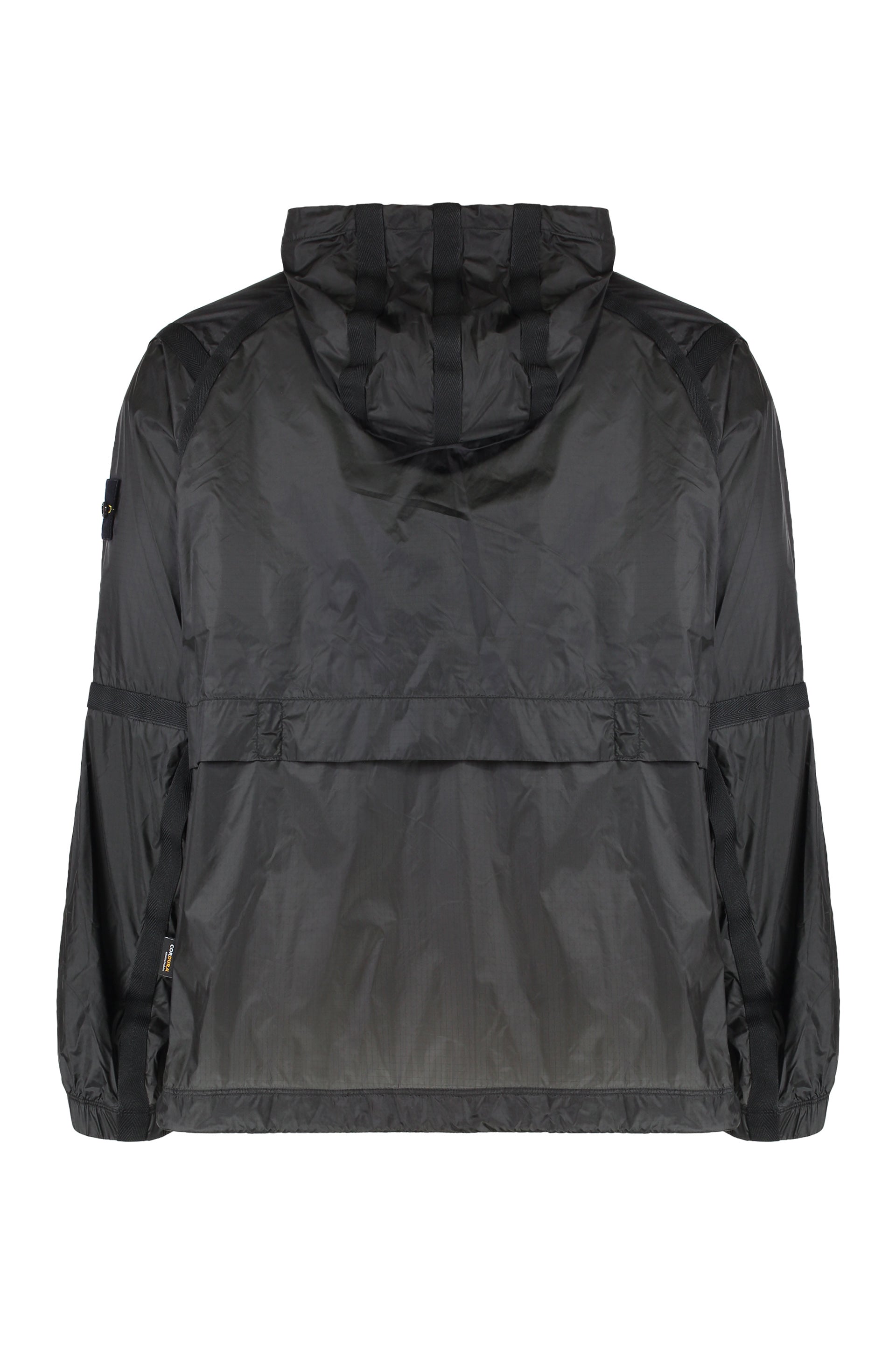 Hooded nylon jacket