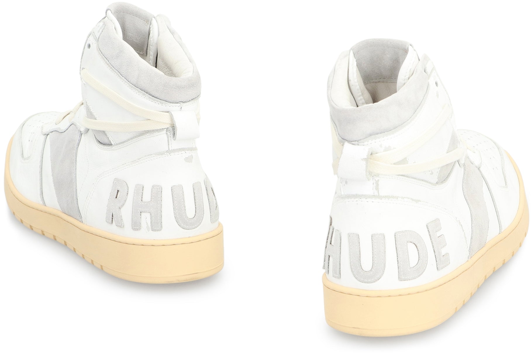 Rhecess leather high-top sneakers