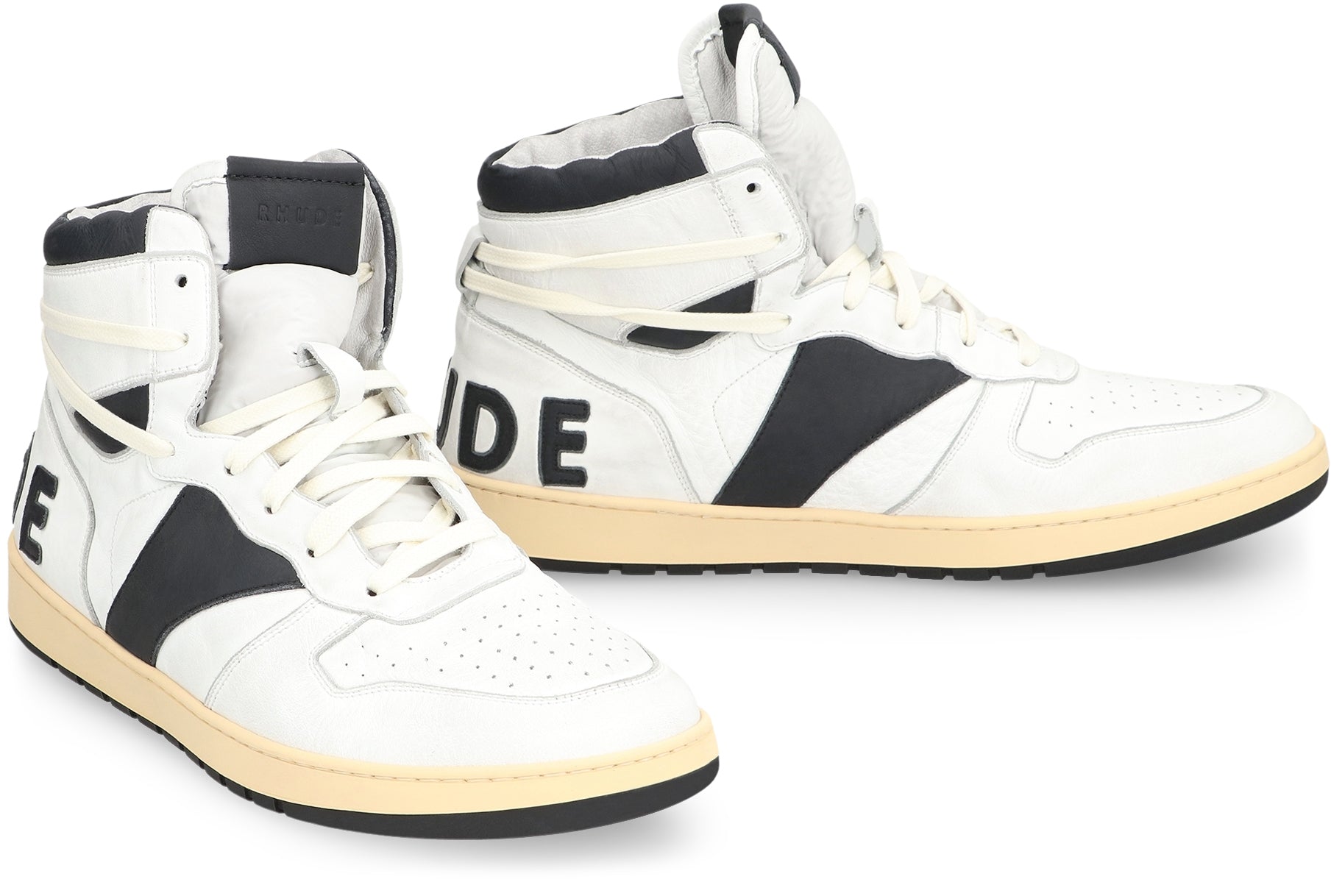 Rhecess leather high-top sneakers